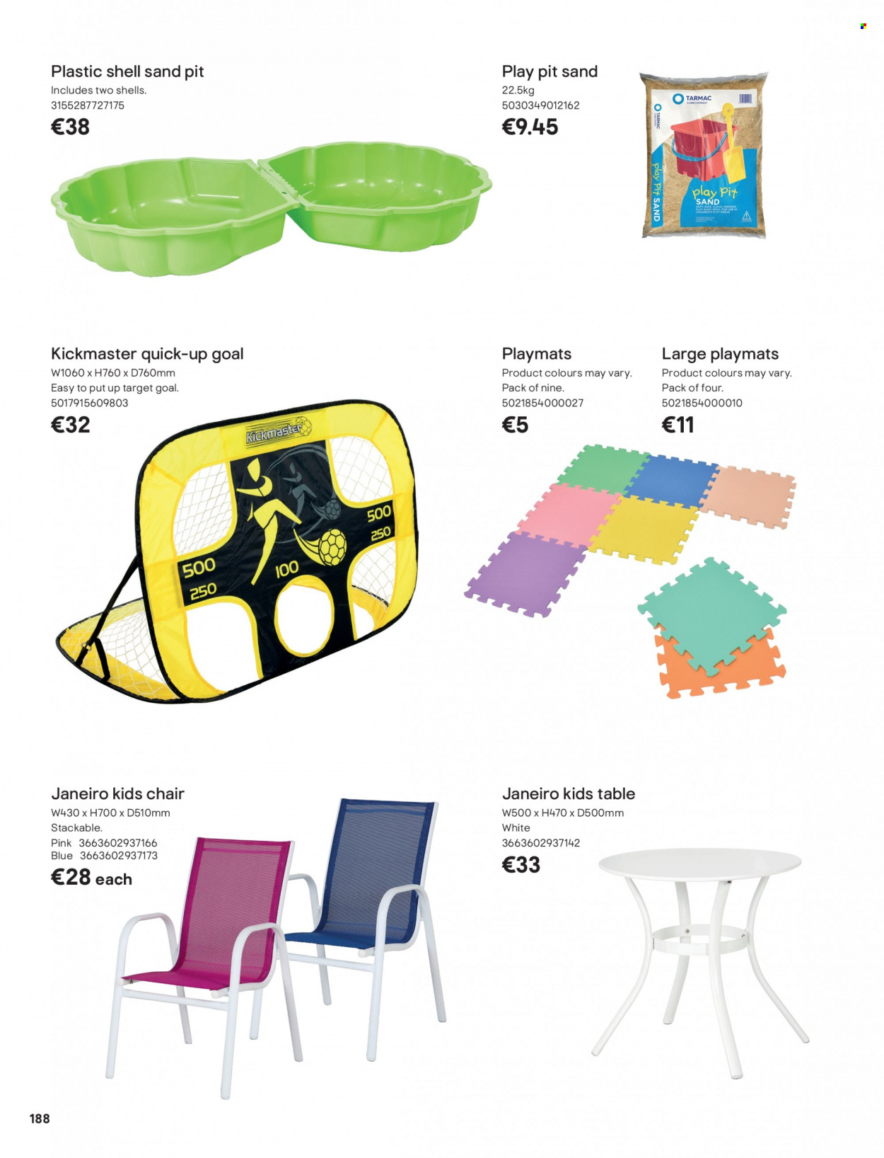 B&Q offer  - Sales products - table, chair. Page 188.