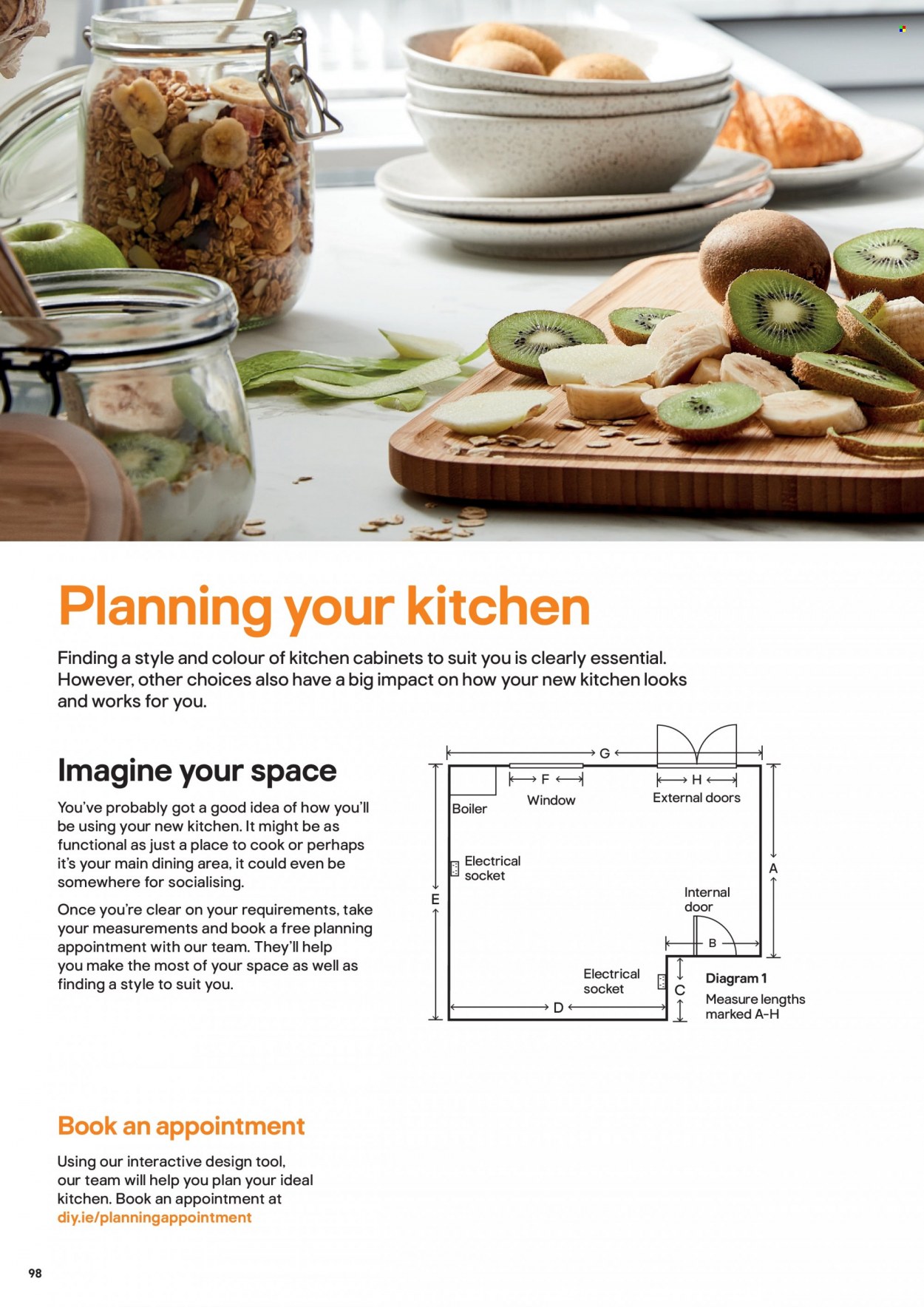 B&Q offer  - Sales products - kitchen cabinet. Page 98.