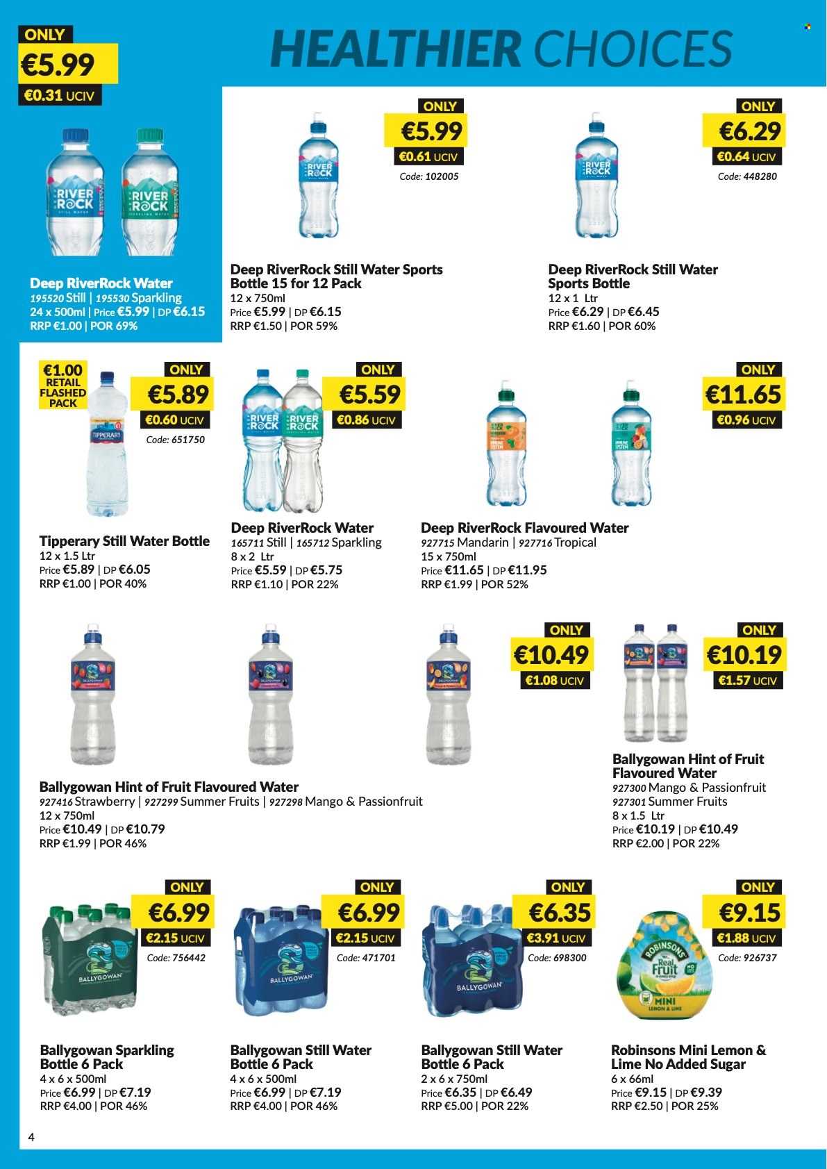 MUSGRAVE Market Place offer  - 8.5.2022 - 4.6.2022 - Sales products - mandarines, Ballygowan, mineral water, bottled water, drink bottle, travel bottle. Page 4.