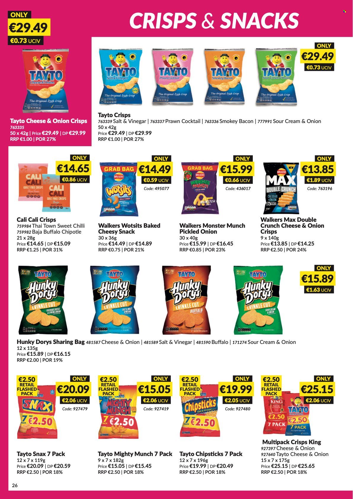 MUSGRAVE Market Place offer  - 8.5.2022 - 4.6.2022 - Sales products - prawns, bacon, cheddar, snack, Monster Munch, TAYTO, vinegar, Monster. Page 27.