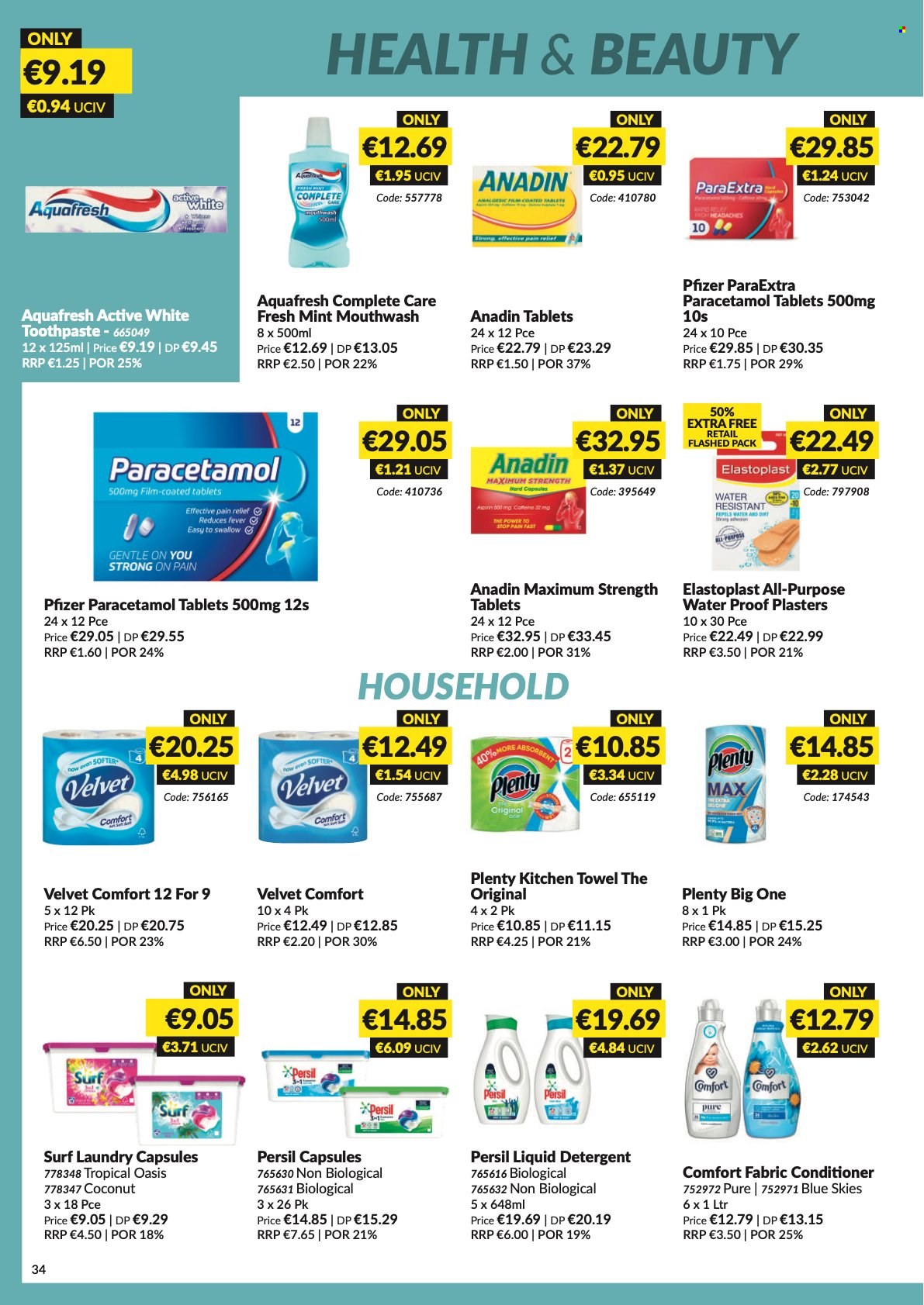 MUSGRAVE Market Place offer  - 8.5.2022 - 4.6.2022 - Sales products - coconut, Plenty, kitchen towels, detergent, Persil, fabric conditioner, liquid detergent, laundry capsules, Surf, Comfort softener, toothpaste, mouthwash. Page 35.