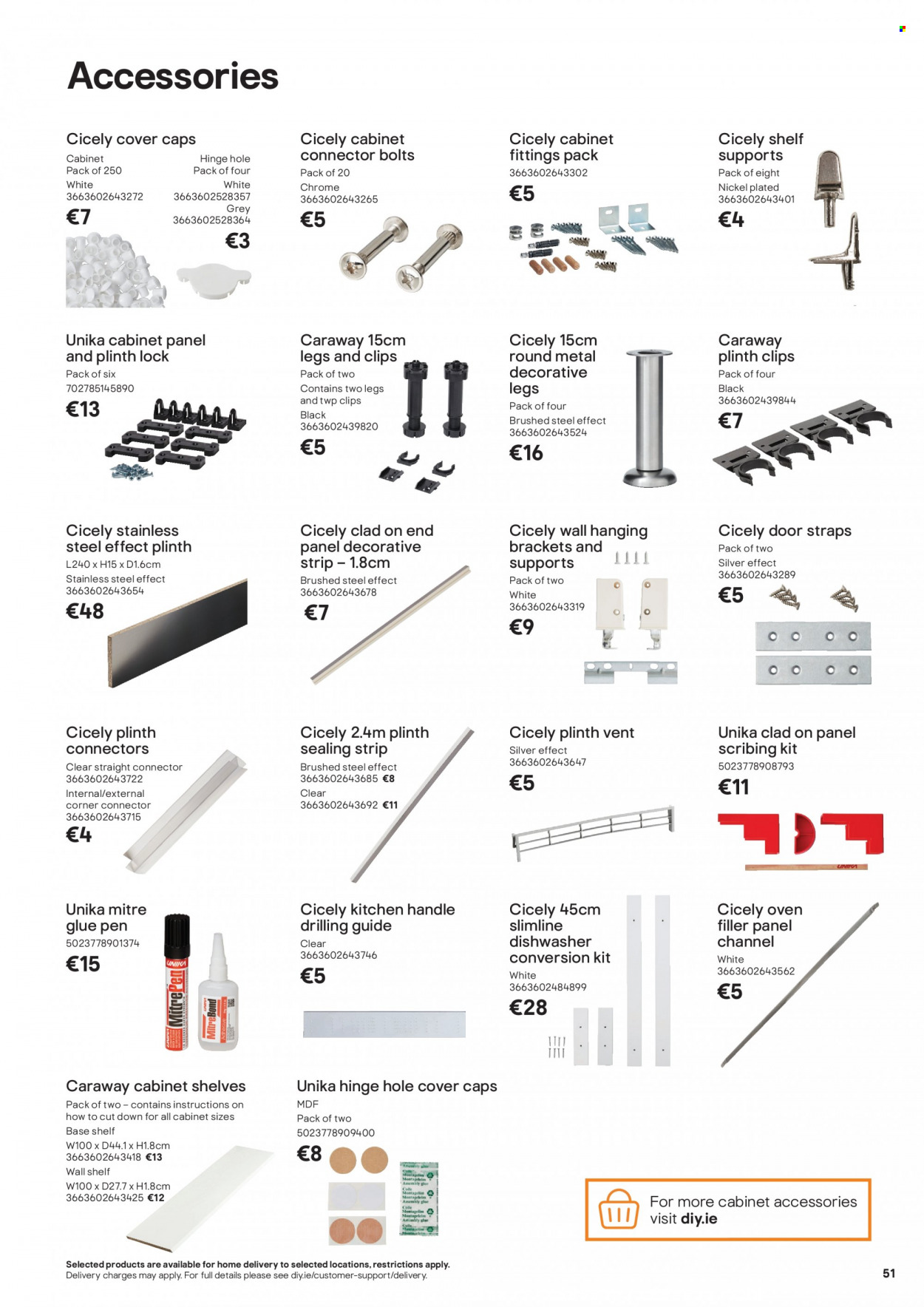 B&Q offer  - Sales products - wall shelf. Page 51.