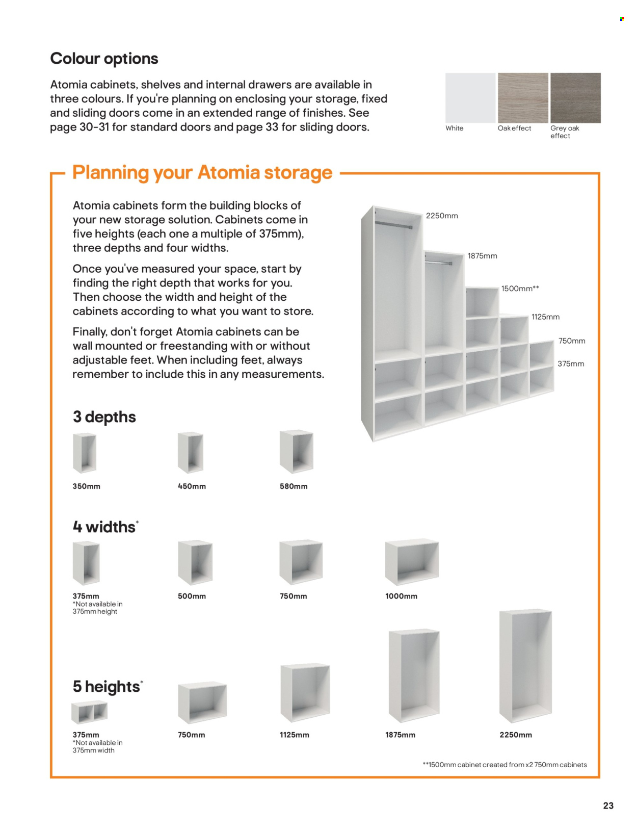 B&Q offer  - Sales products - cabinet. Page 23.
