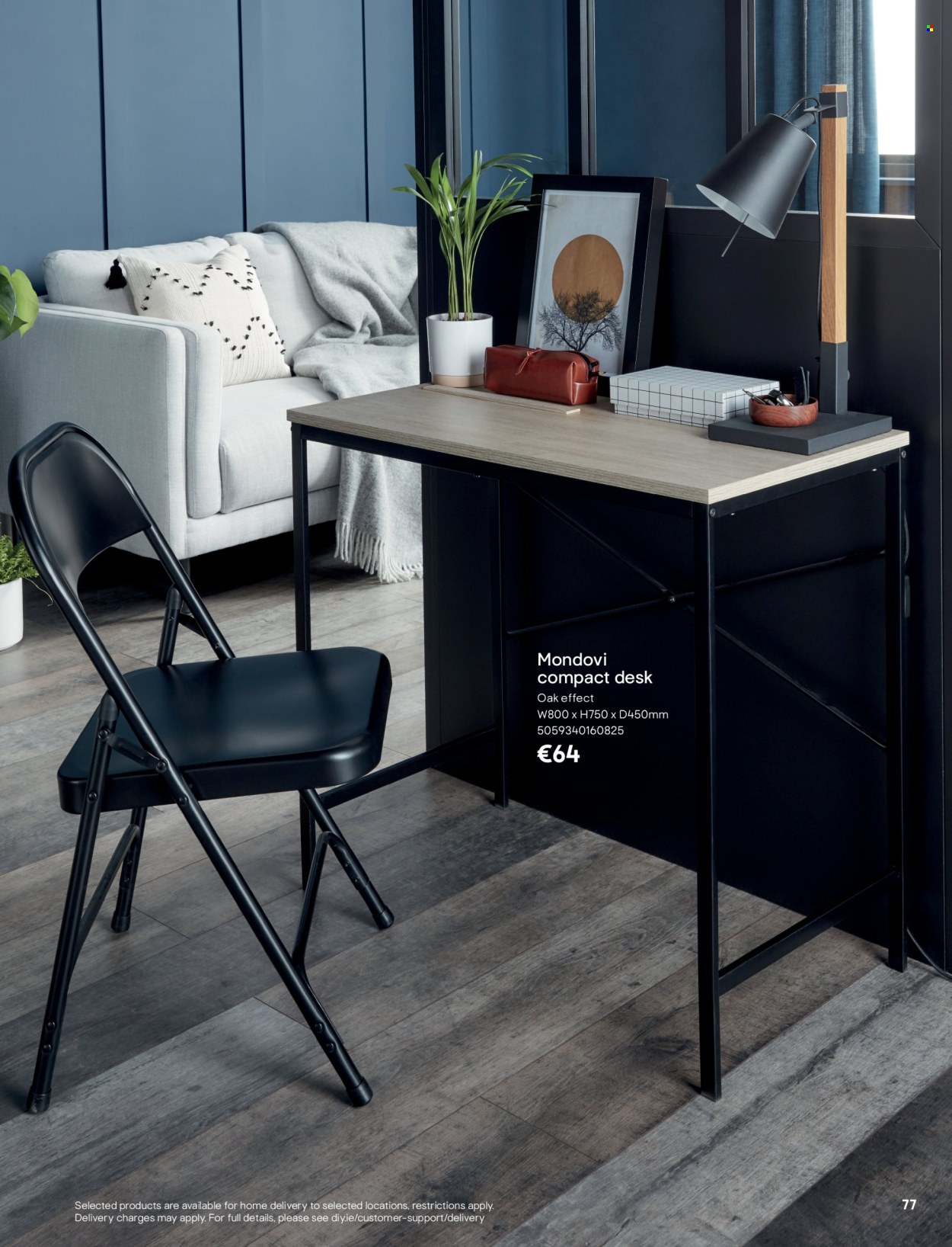 B&Q offer  - Sales products - desk. Page 77.