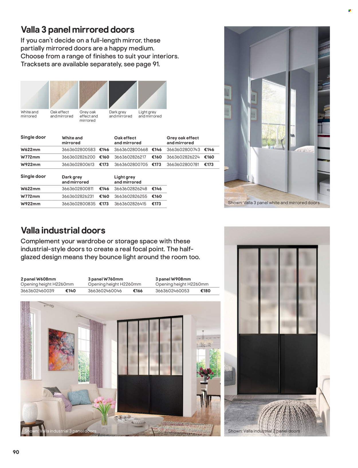 B&Q offer  - Sales products - wardrobe, mirror. Page 90.
