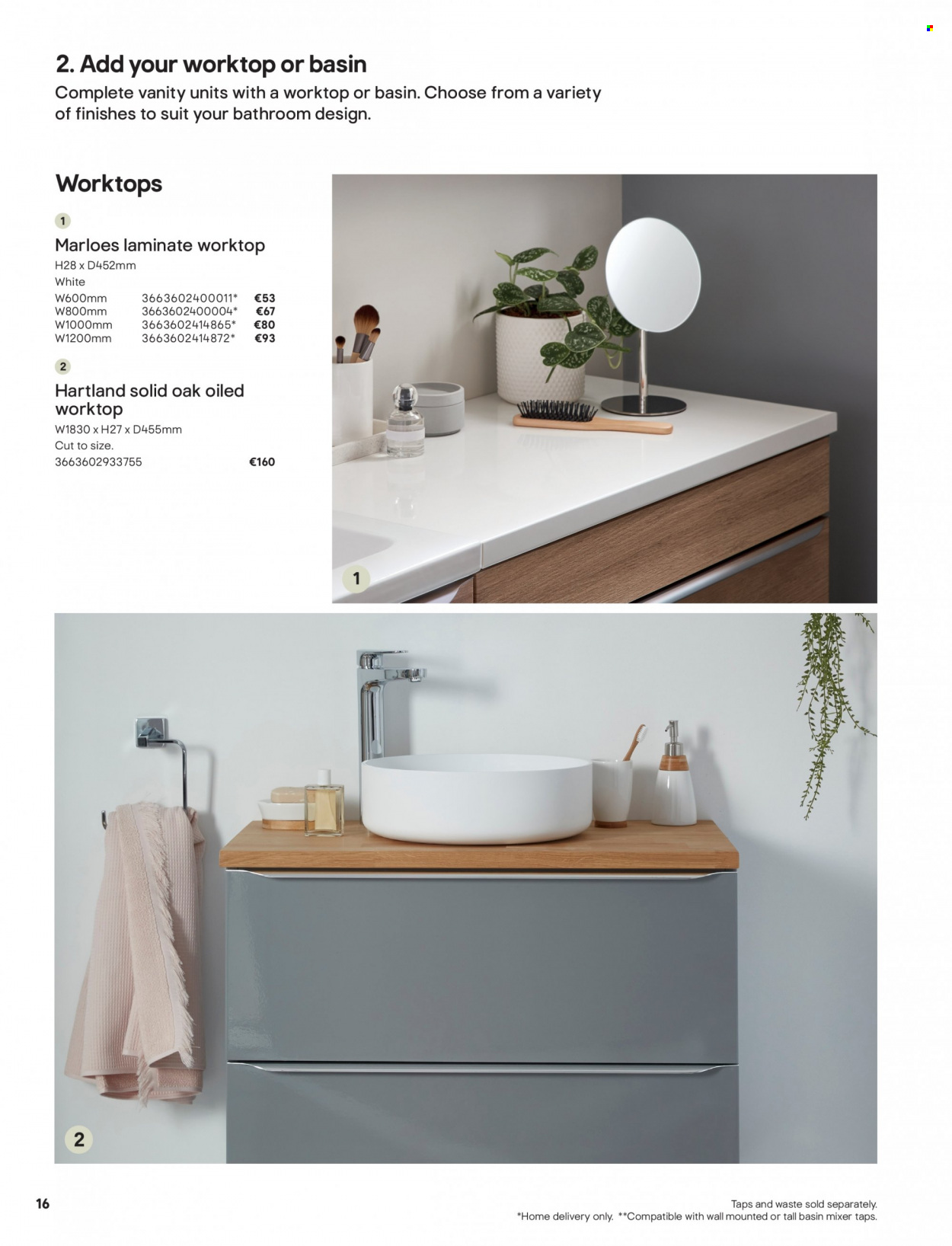 B&Q offer  - Sales products - vanity. Page 16.