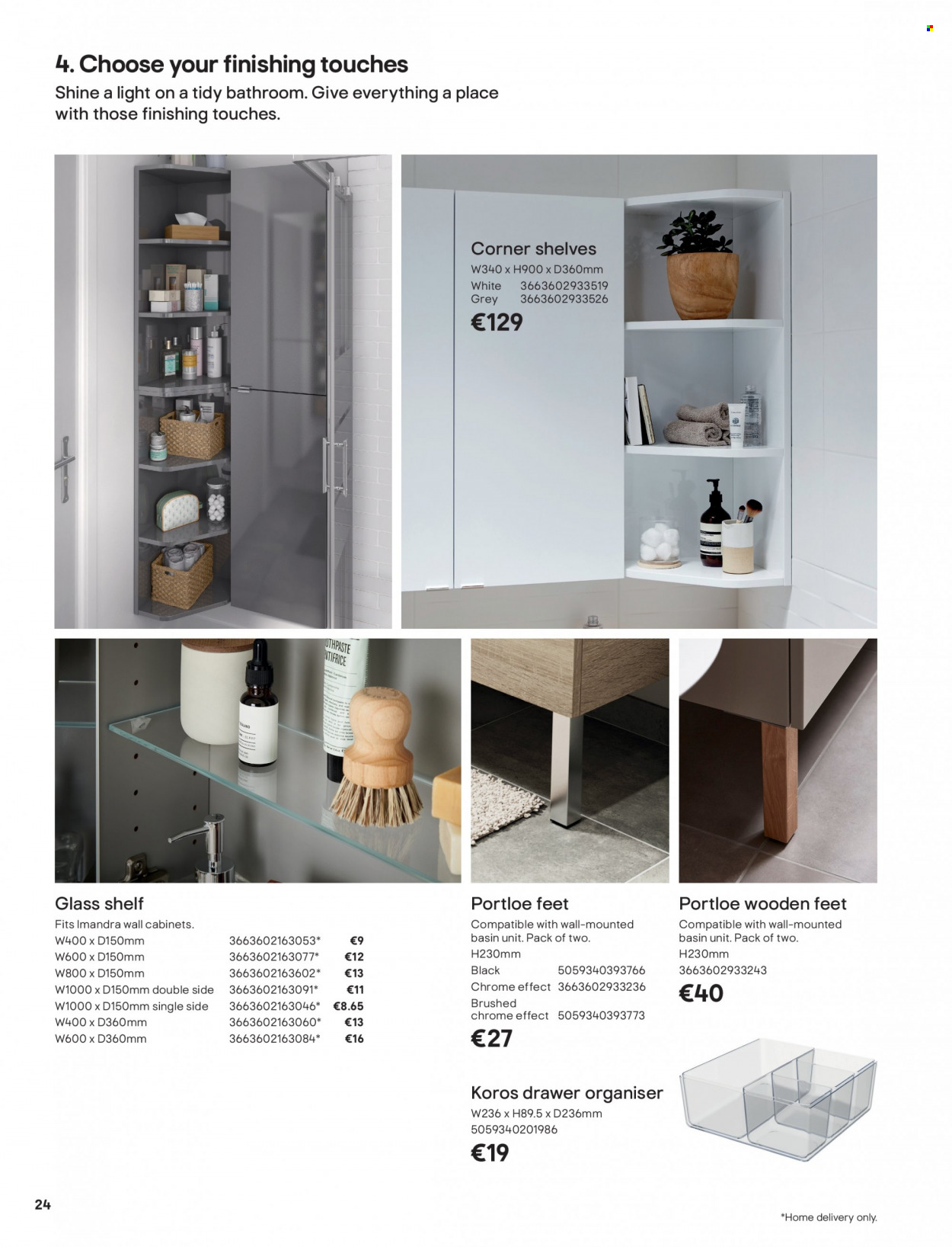 B&Q offer  - Sales products - shelves. Page 24.