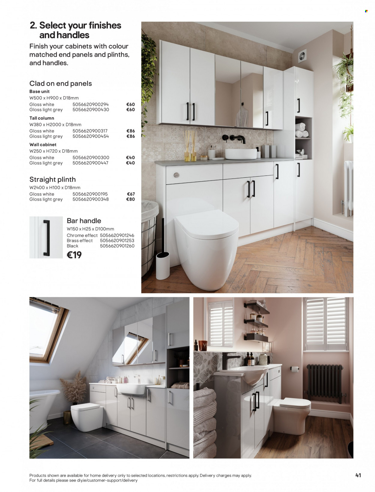 B&Q offer  - Sales products - cabinet, wall cabinet. Page 41.