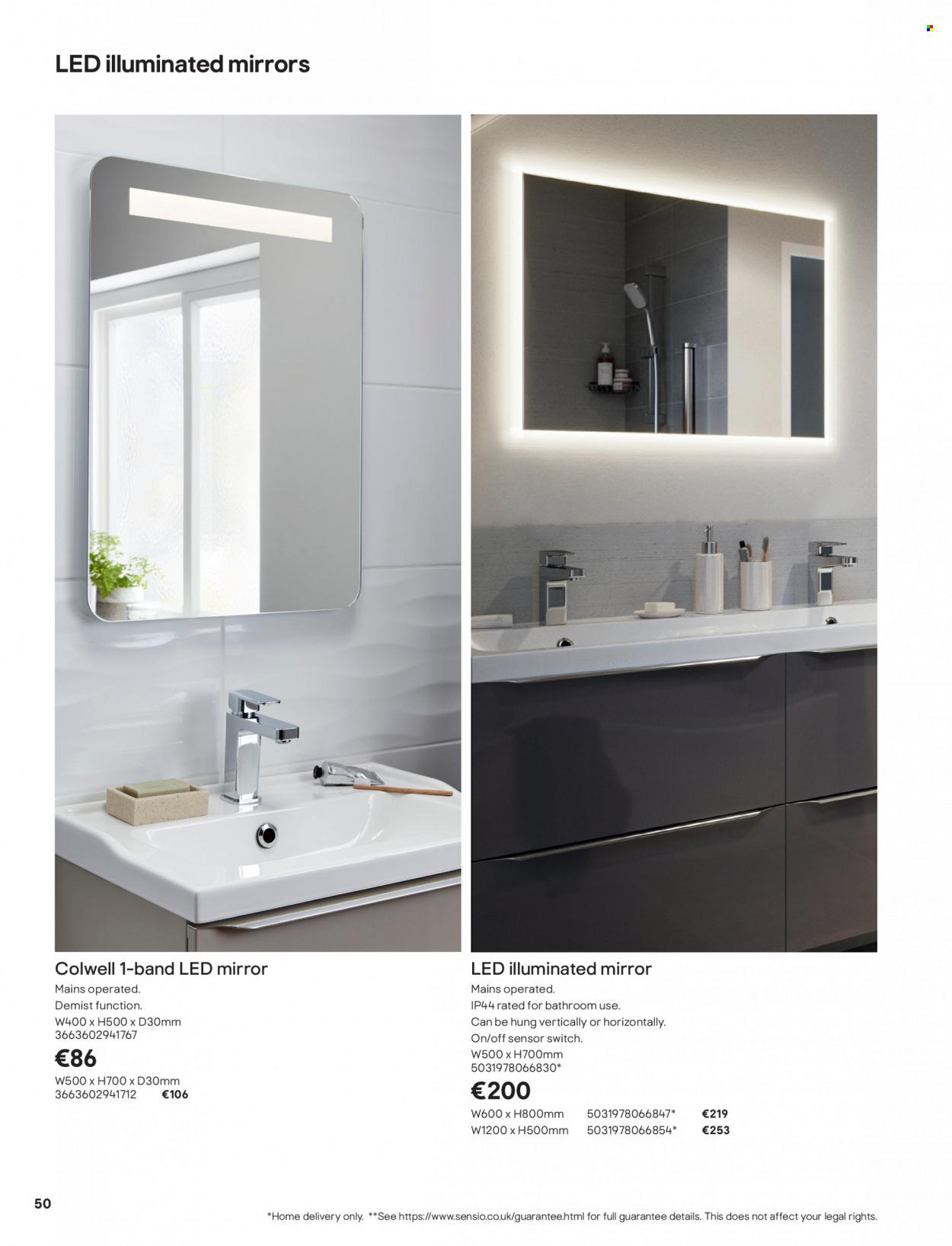 B&Q offer  - Sales products - mirror. Page 50.