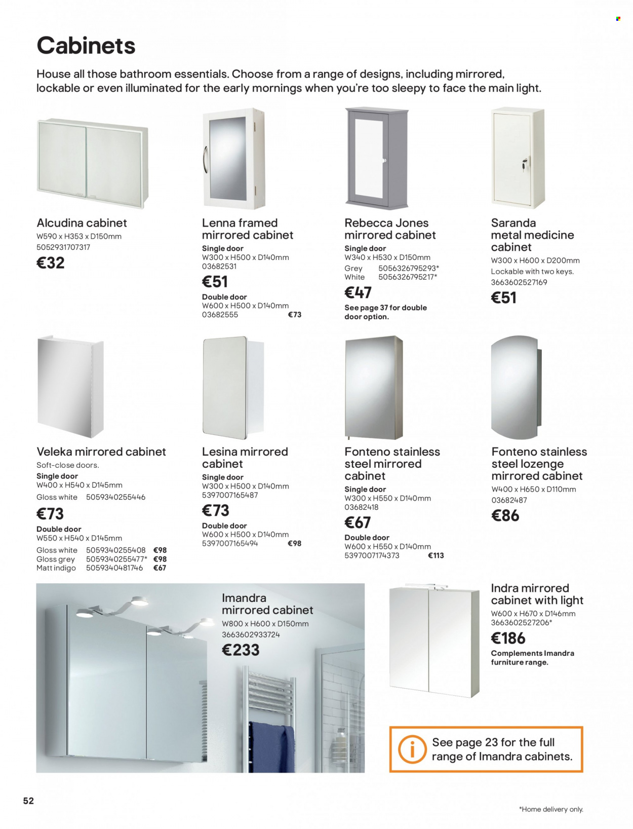 B&Q offer  - Sales products - cabinet. Page 52.