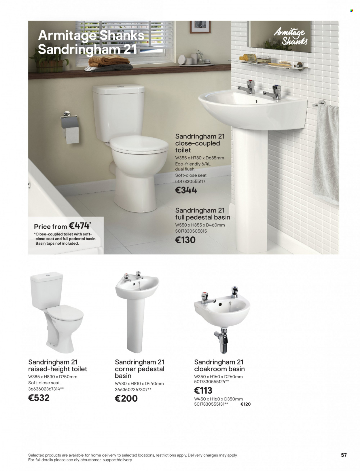 B&Q offer  - Sales products - toilet. Page 57.