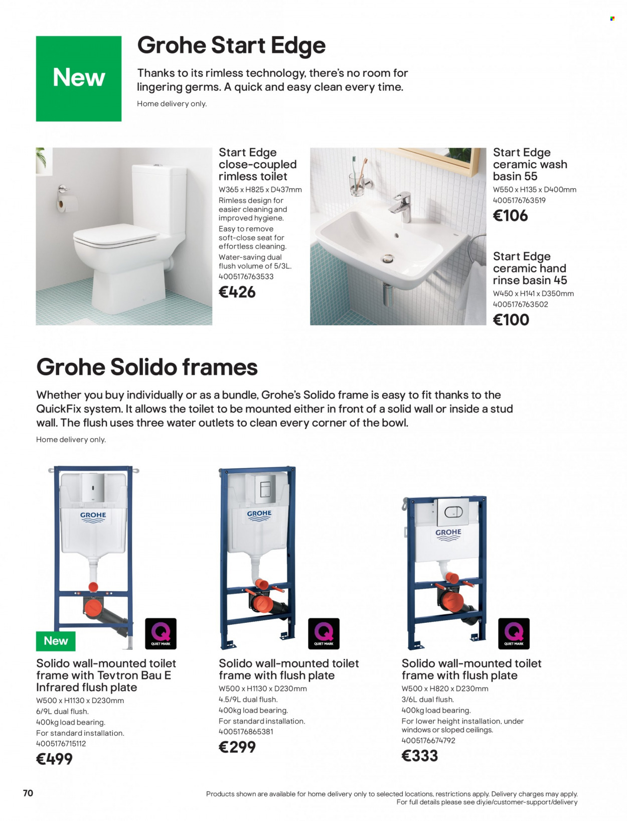 B&Q offer  - Sales products - Grohe, toilet. Page 70.