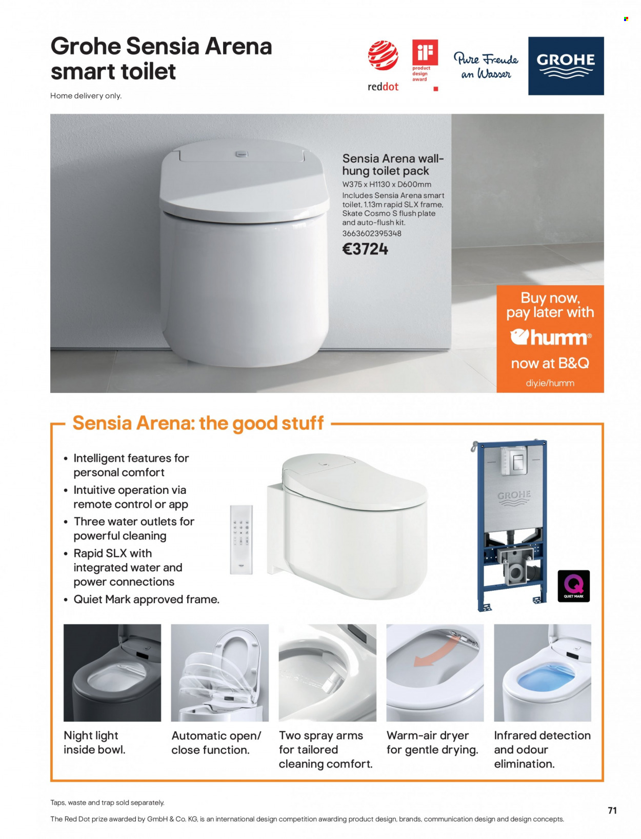 B&Q offer  - Sales products - Grohe, toilet. Page 71.