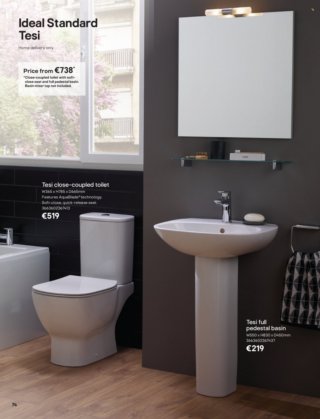 B&Q offer  - Sales products - toilet. Page 74.
