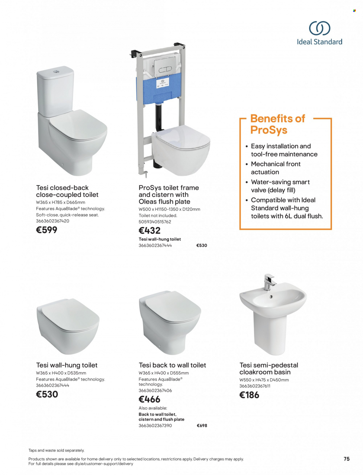 B&Q offer  - Sales products - toilet. Page 75.