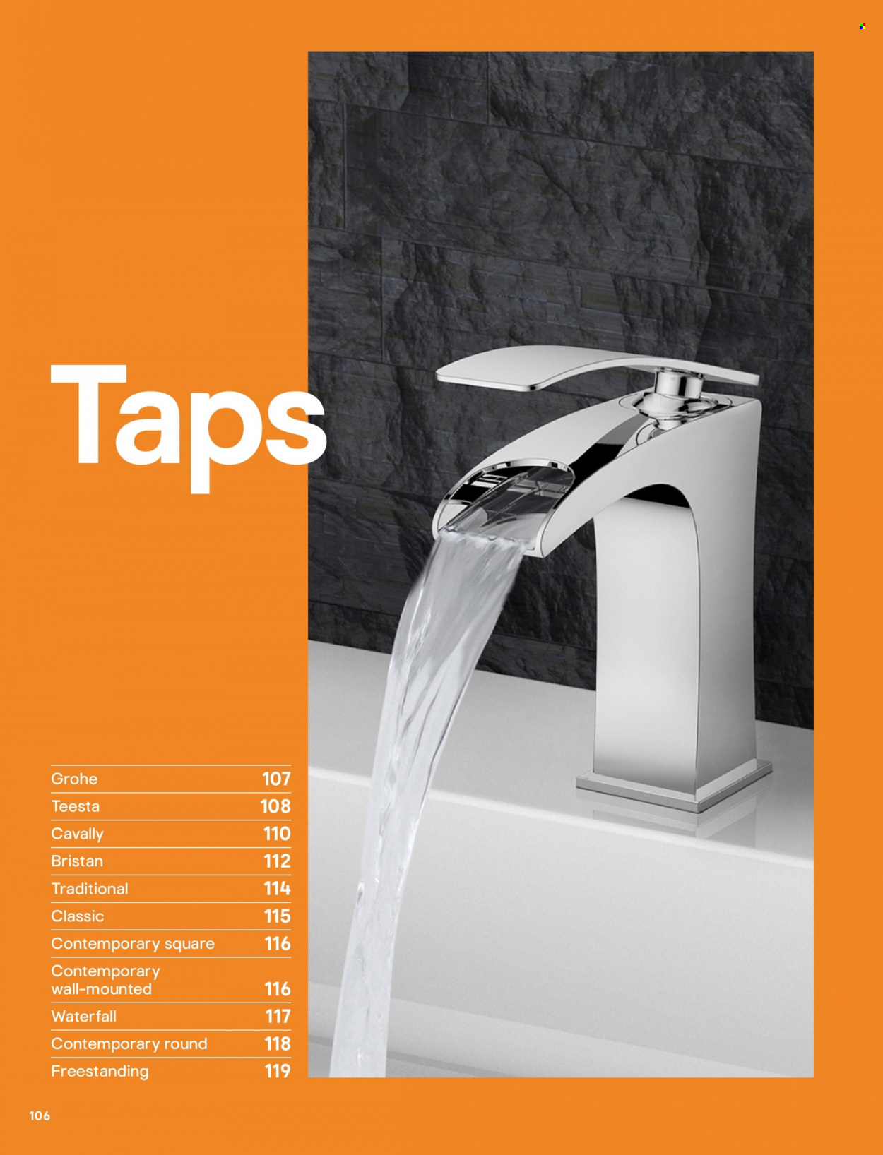 B&Q offer  - Sales products - Grohe. Page 106.