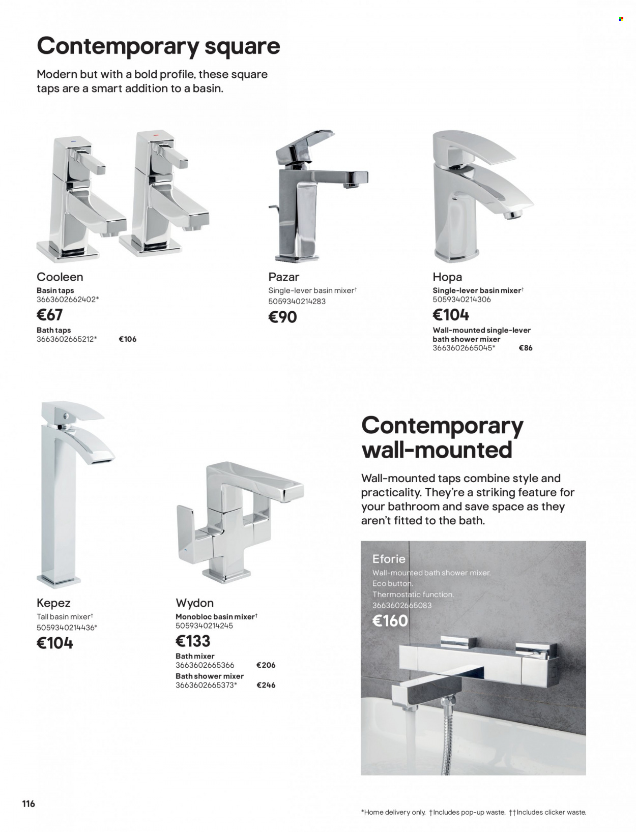 B&Q offer  - Sales products - bath mixer, shower mixer. Page 116.
