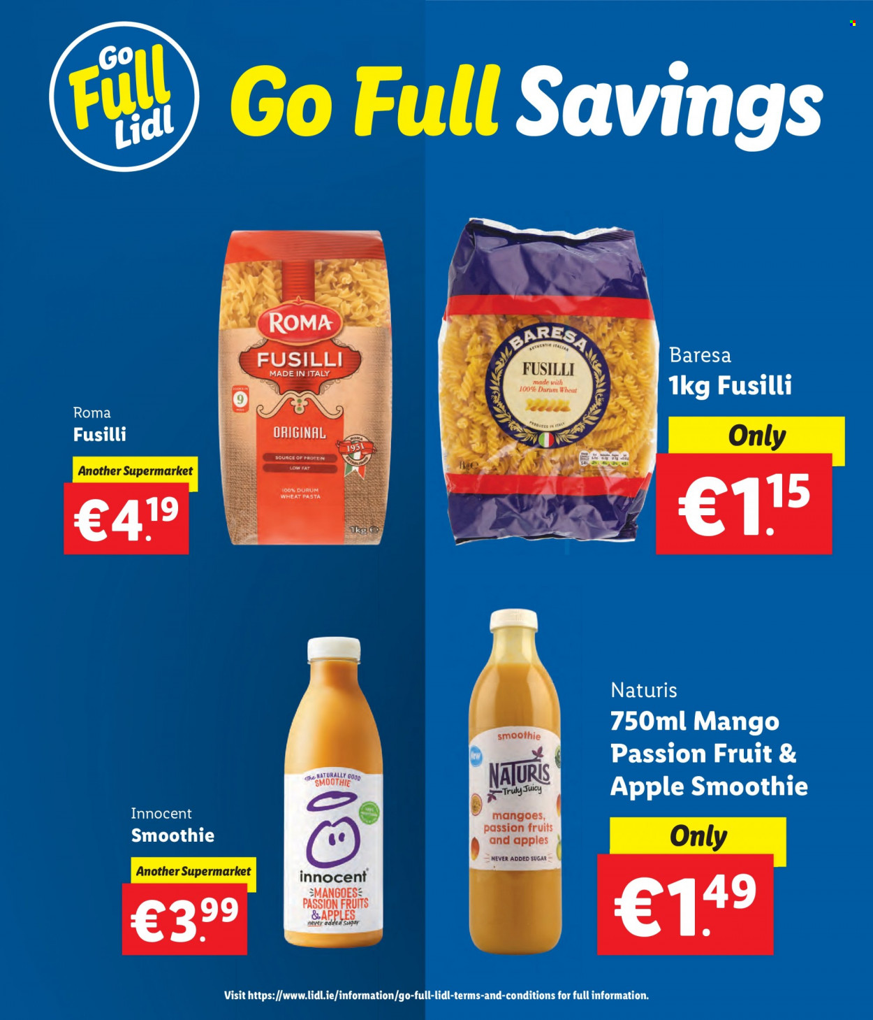 Lidl offer  - Sales products - mango, pasta, smoothie, TRULY. Page 6.