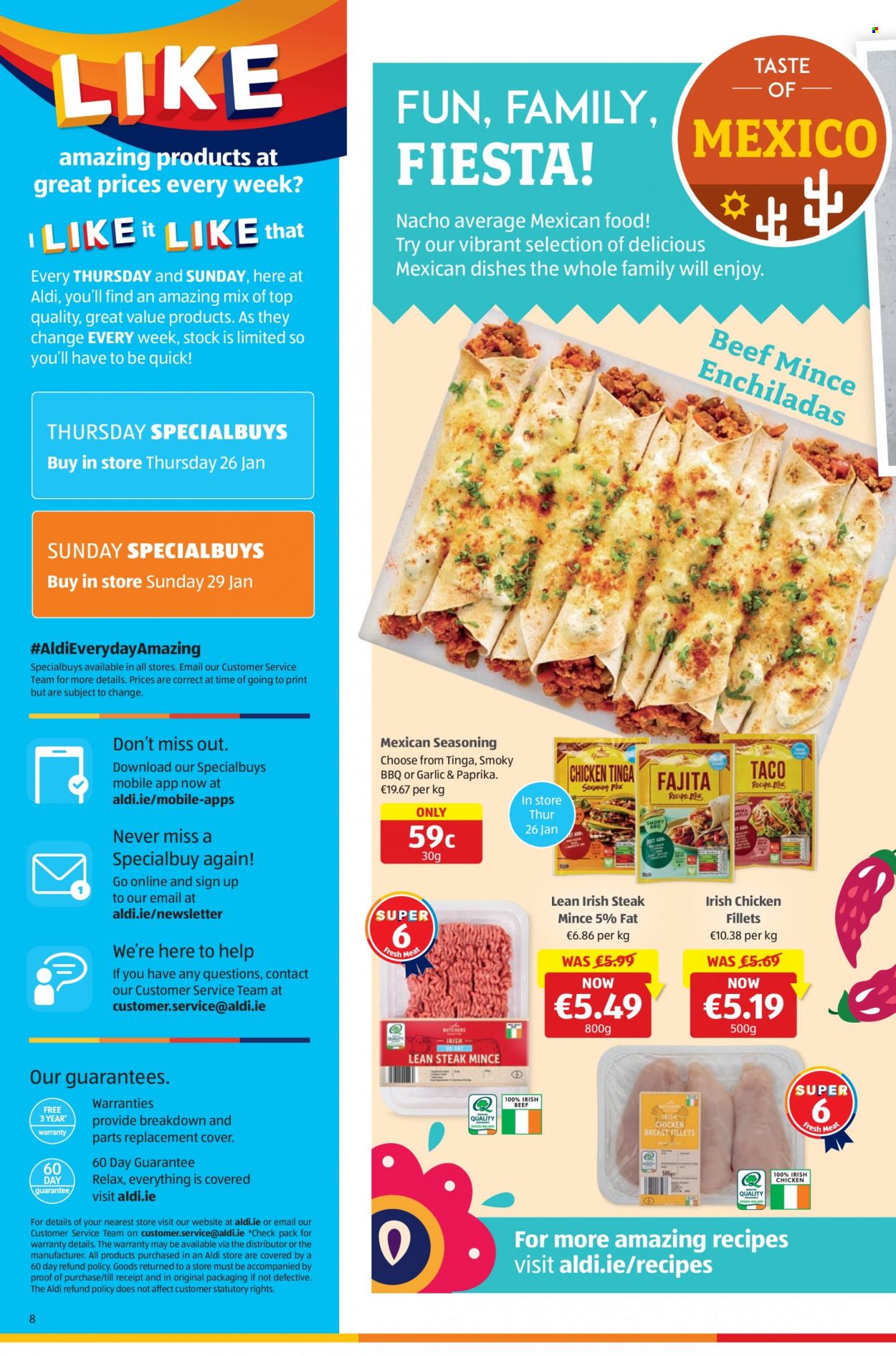 Aldi offer  - 26.01.2023 - 01.02.2023 - Sales products - spice, steak. Page 8.