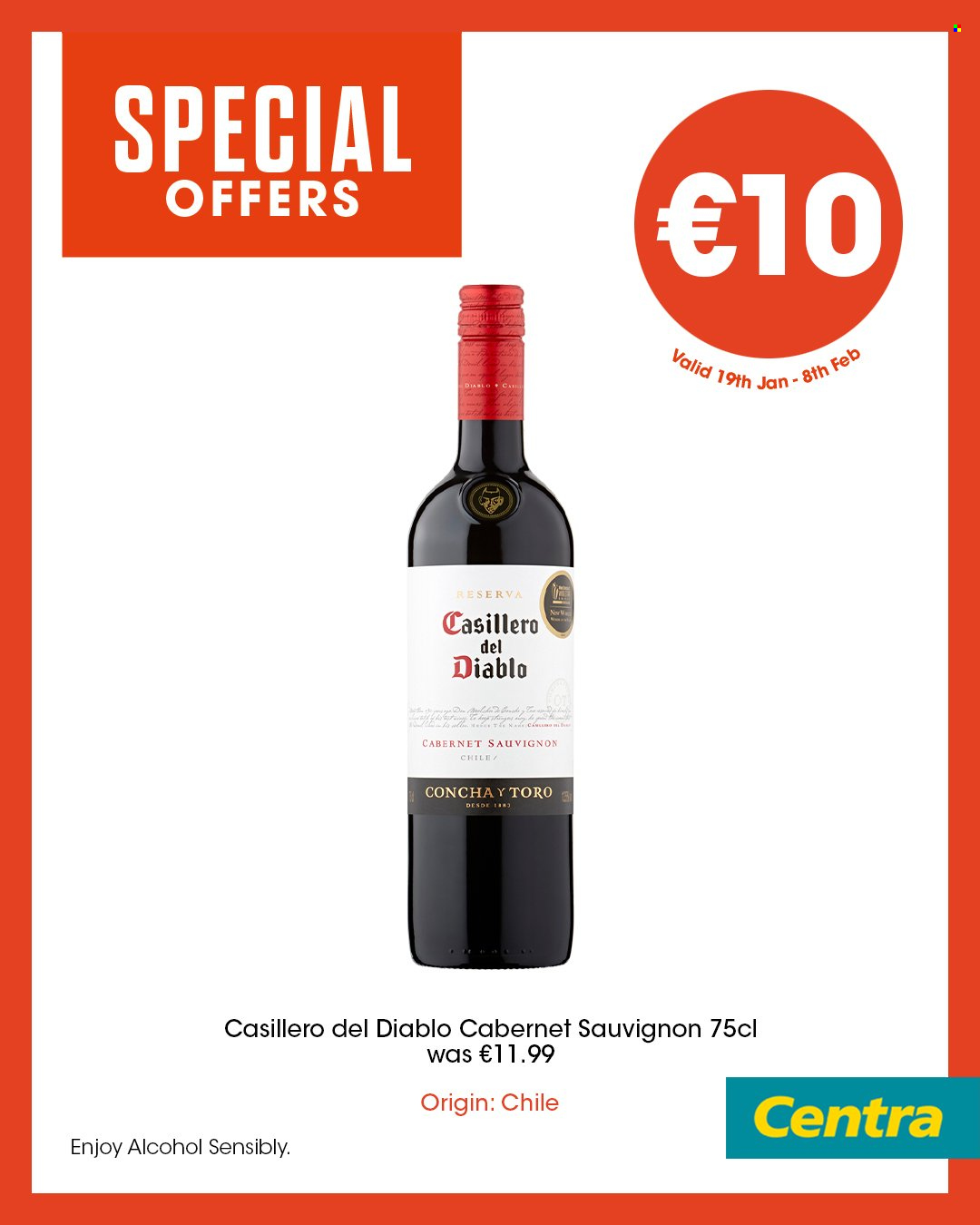 Centra offer  - 19.01.2023 - 08.02.2023 - Sales products - Cabernet Sauvignon, red wine, wine, alcohol. Page 2.