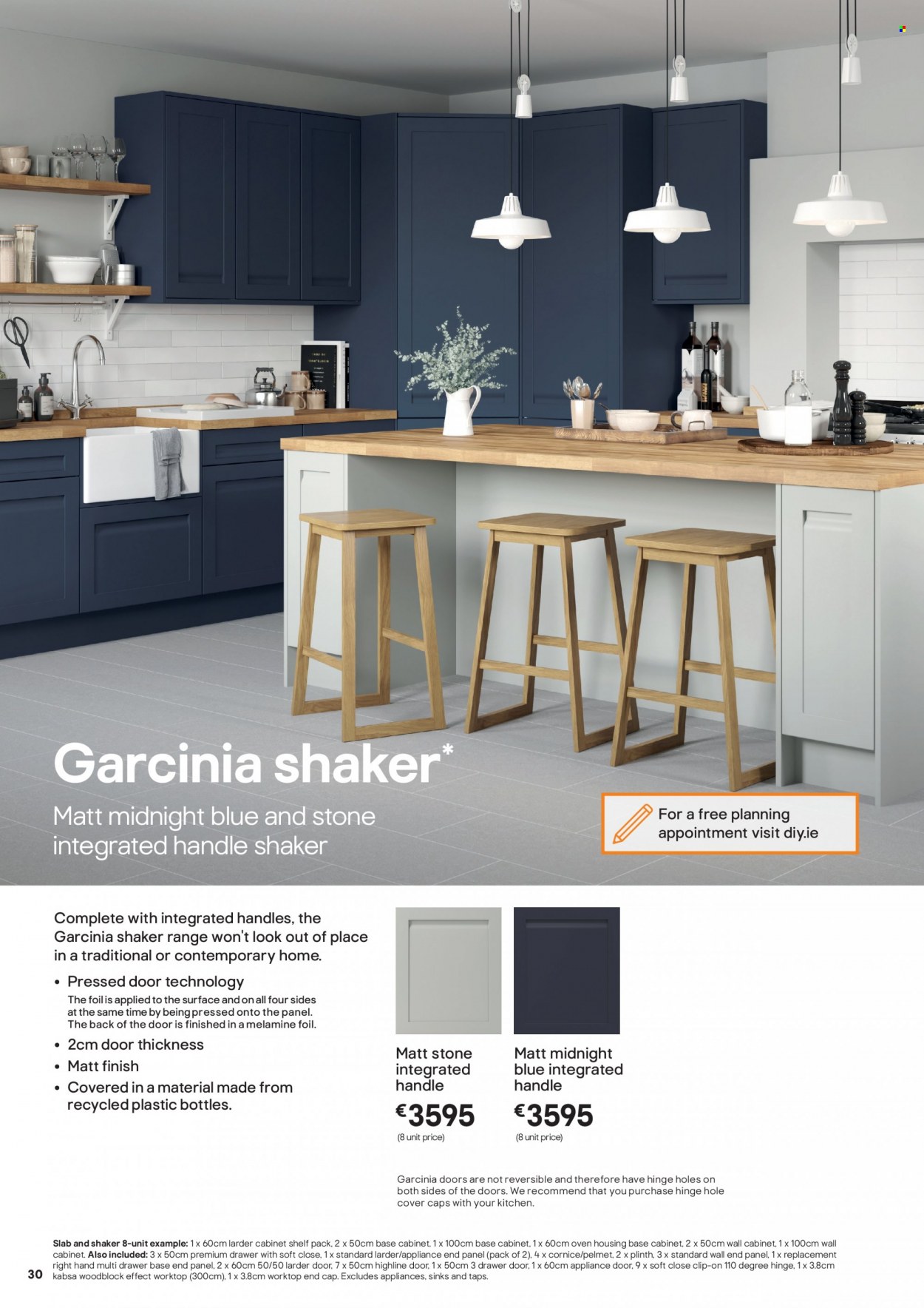 B&Q offer  - Sales products - cabinet, wall cabinet, drawer base. Page 30.