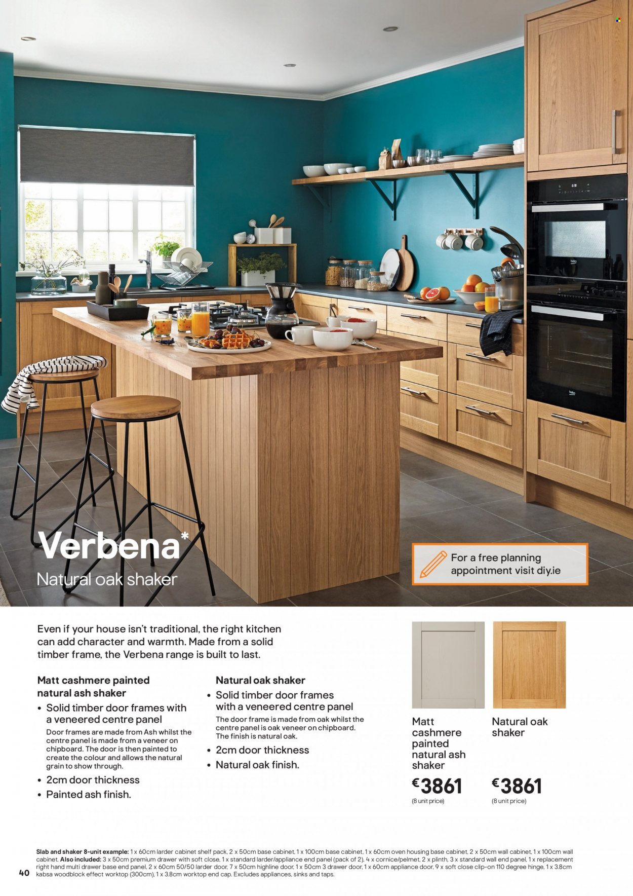 B&Q offer  - Sales products - cabinet, wall cabinet, drawer base. Page 40.
