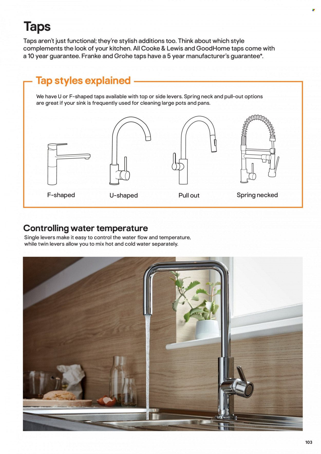 B&Q offer  - Sales products - sink, Grohe. Page 103.