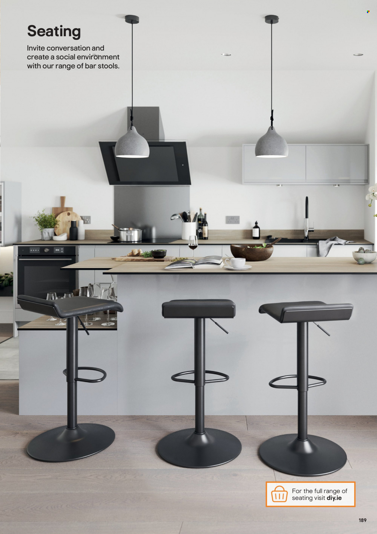 B&Q offer  - Sales products - bar stool. Page 189.