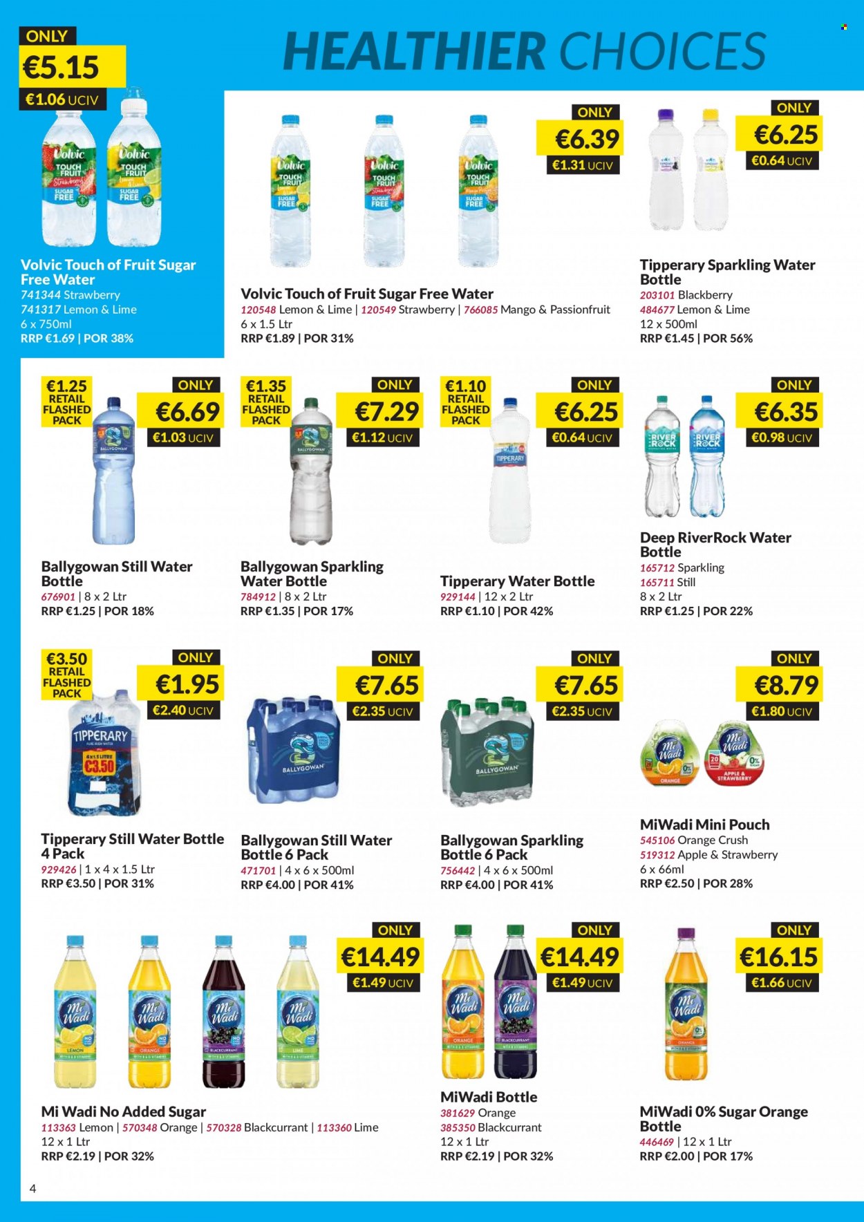 MUSGRAVE Market Place offer  - 22.01.2023 - 11.02.2023 - Sales products - orange, Volvic, Ballygowan, mineral water, sparkling water, bottled water, drink bottle. Page 4.