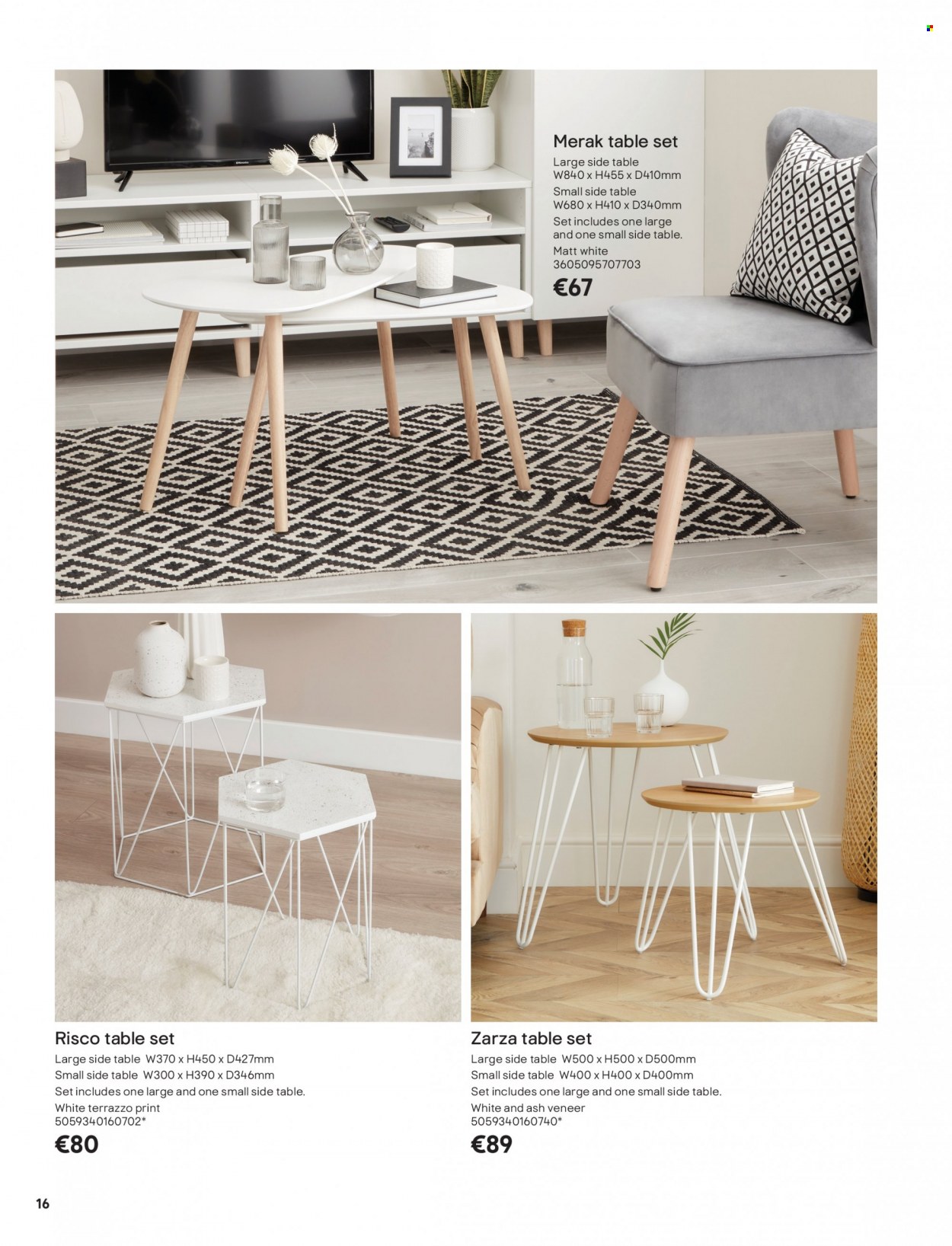 thumbnail - B&Q offer  - Sales products - table, table set, sidetable. Page 16.