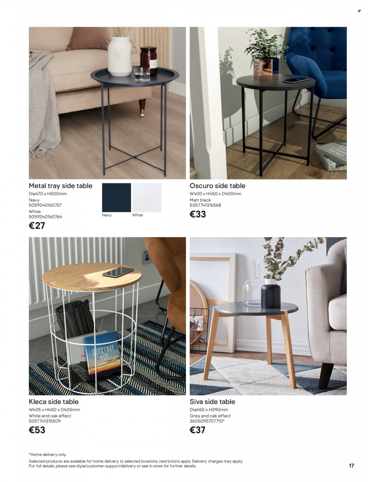 thumbnail - B&Q offer  - Sales products - table, sidetable. Page 17.