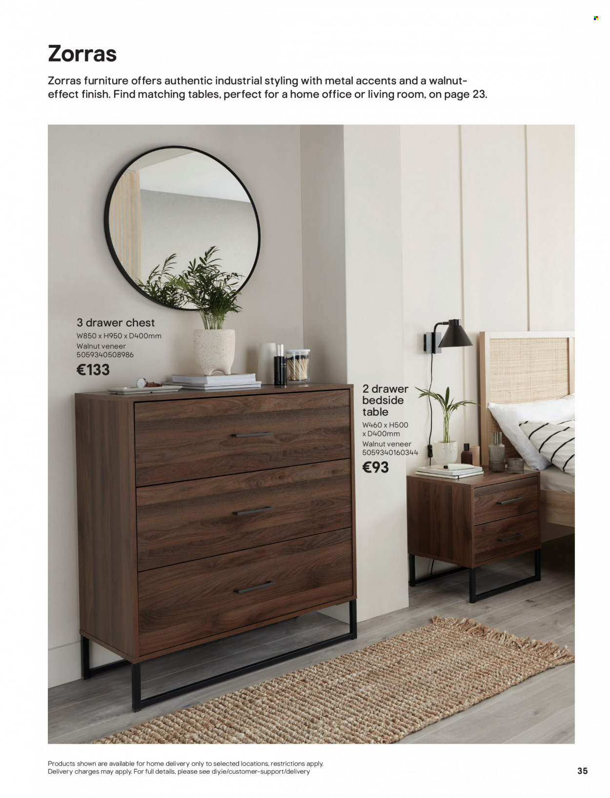 thumbnail - B&Q offer  - Sales products - table, bedside table. Page 35.