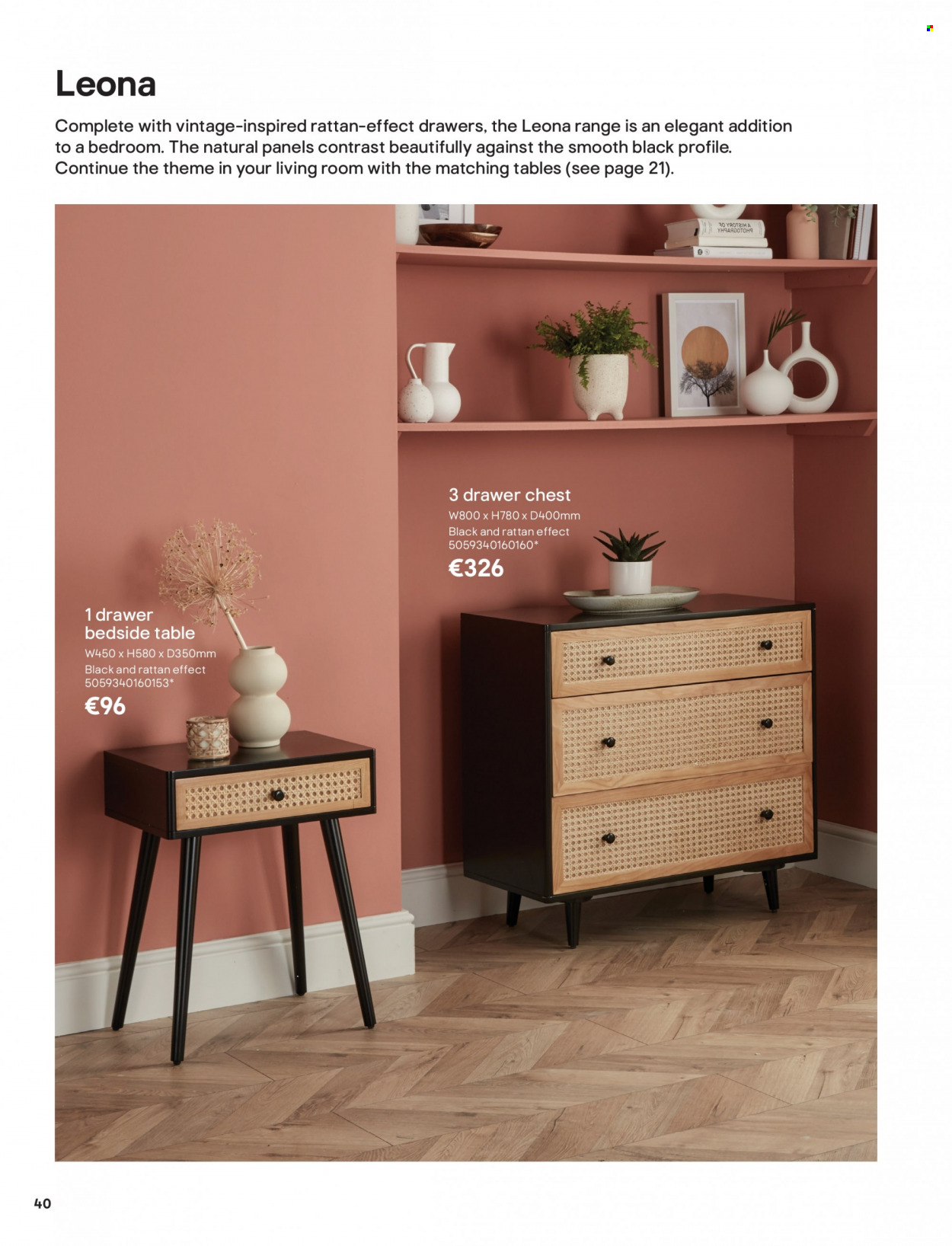thumbnail - B&Q offer  - Sales products - table, bedside table. Page 40.