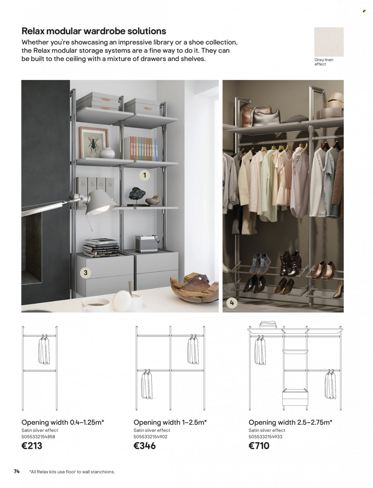thumbnail - B&Q offer  - Sales products - shelves, wardrobe, linens. Page 74.
