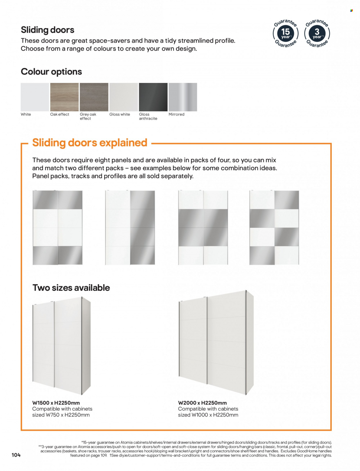 thumbnail - B&Q offer  - Sales products - shelves, sliding door, hook. Page 104.