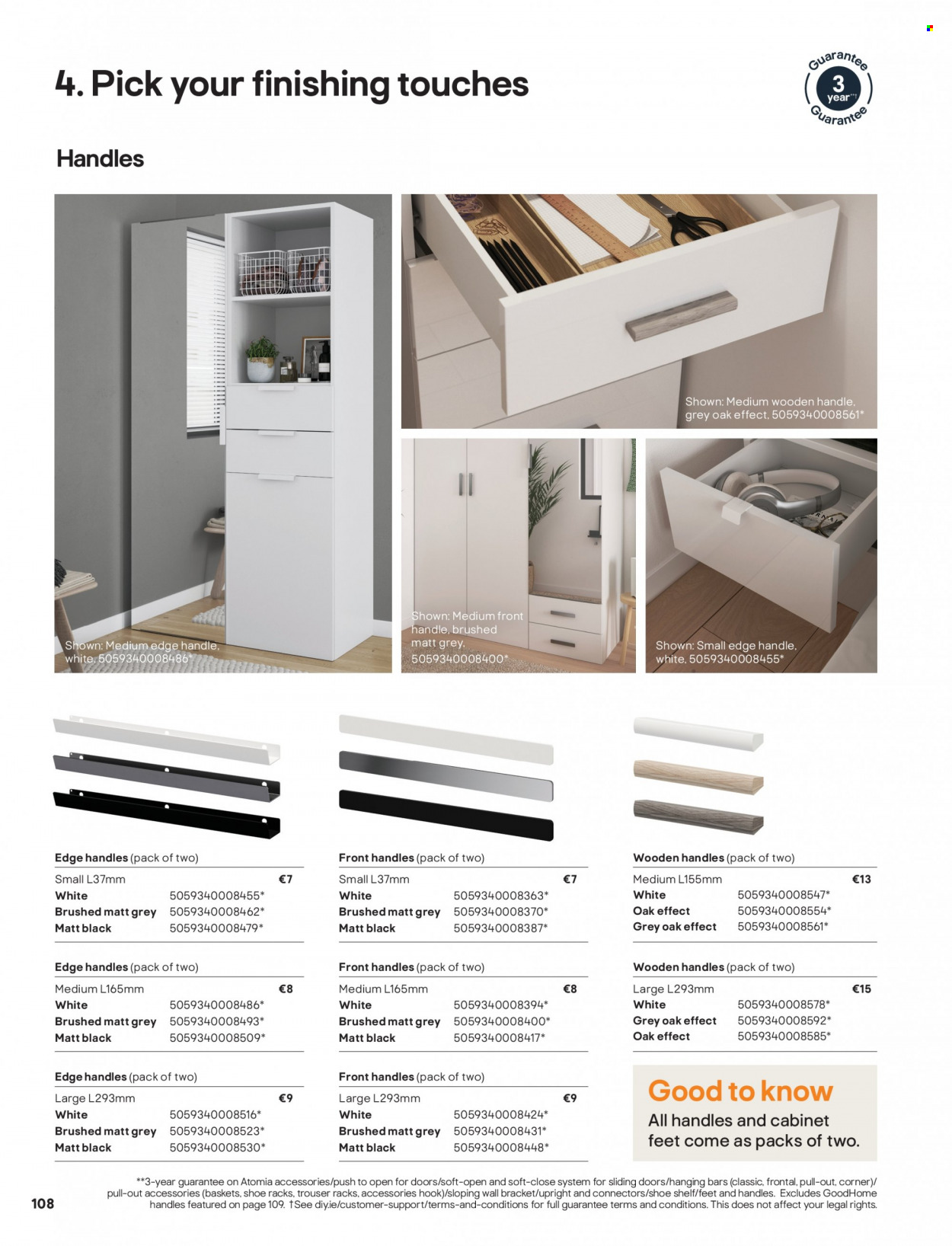thumbnail - B&Q offer  - Sales products - cabinet, shelves, sliding door, hook. Page 108.