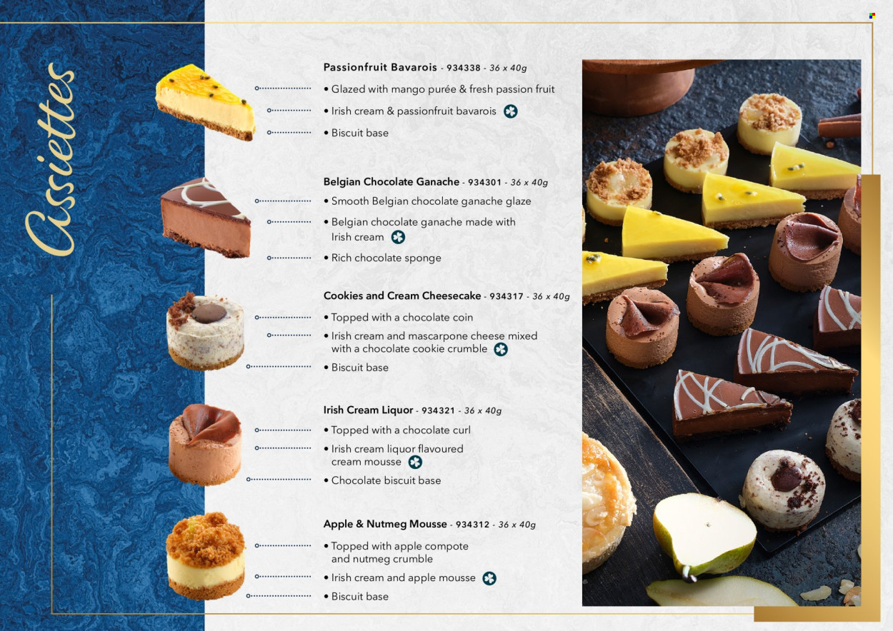thumbnail - MUSGRAVE Market Place offer  - Sales products - cheesecake, mango, passion fruit, mascarpone, cheese, mousse, cookies, biscuit, compote, alcohol, liqueur, irish cream, liquor, sponge. Page 3.