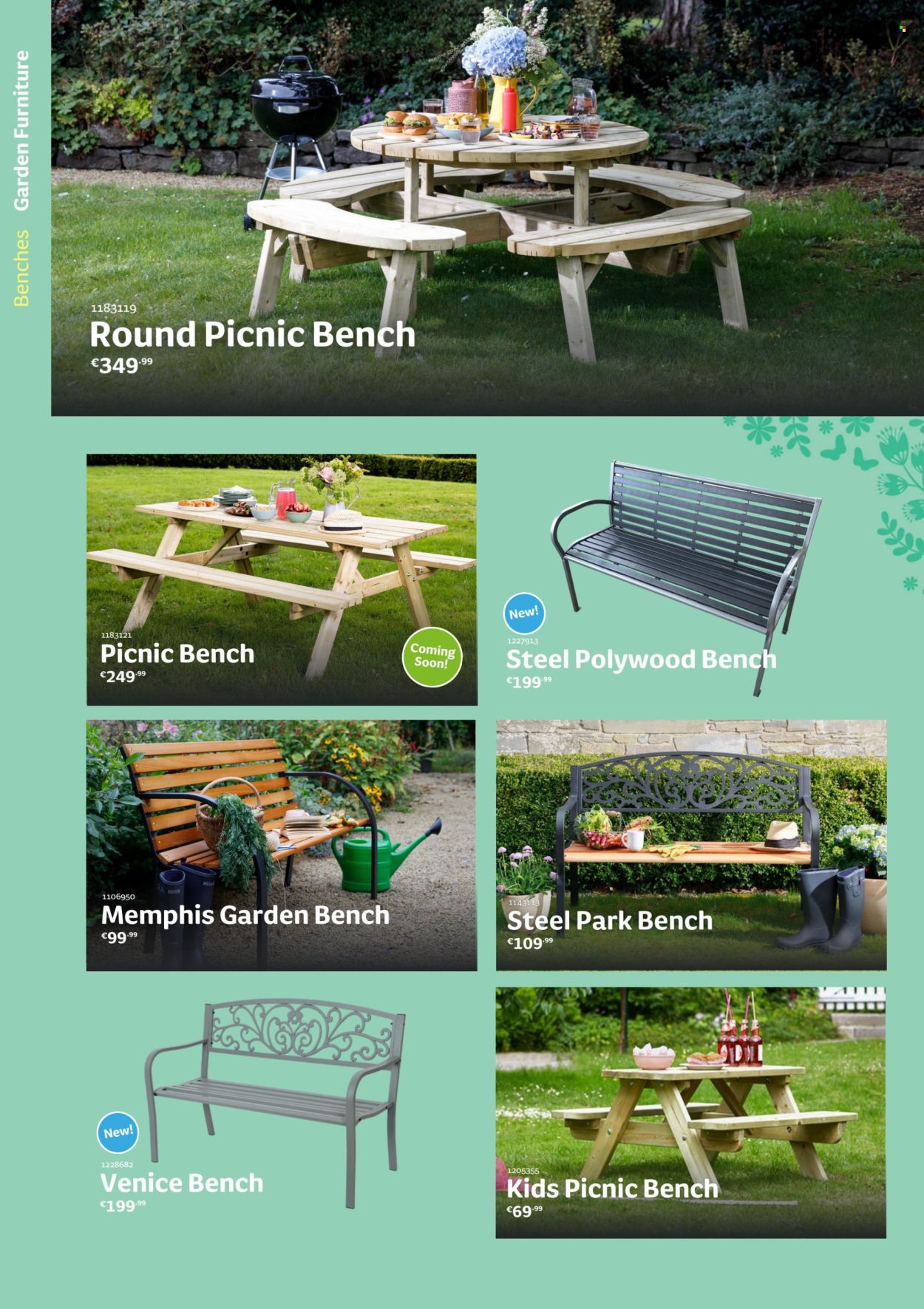 thumbnail - Woodie's offer  - Sales products - bench, garden furniture, patio bench. Page 8.