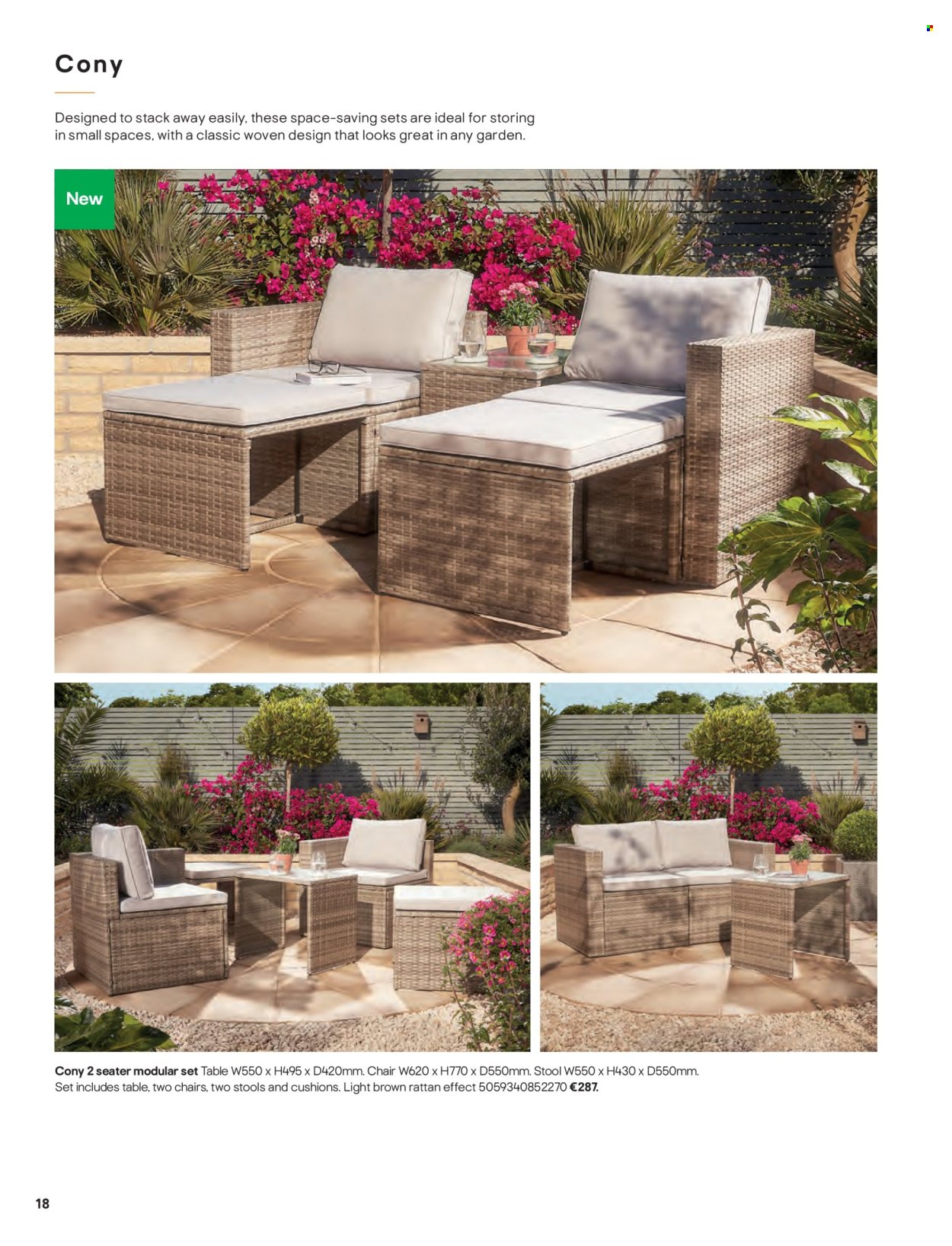 thumbnail - B&Q offer  - Sales products - stool, chair, cushion. Page 18.