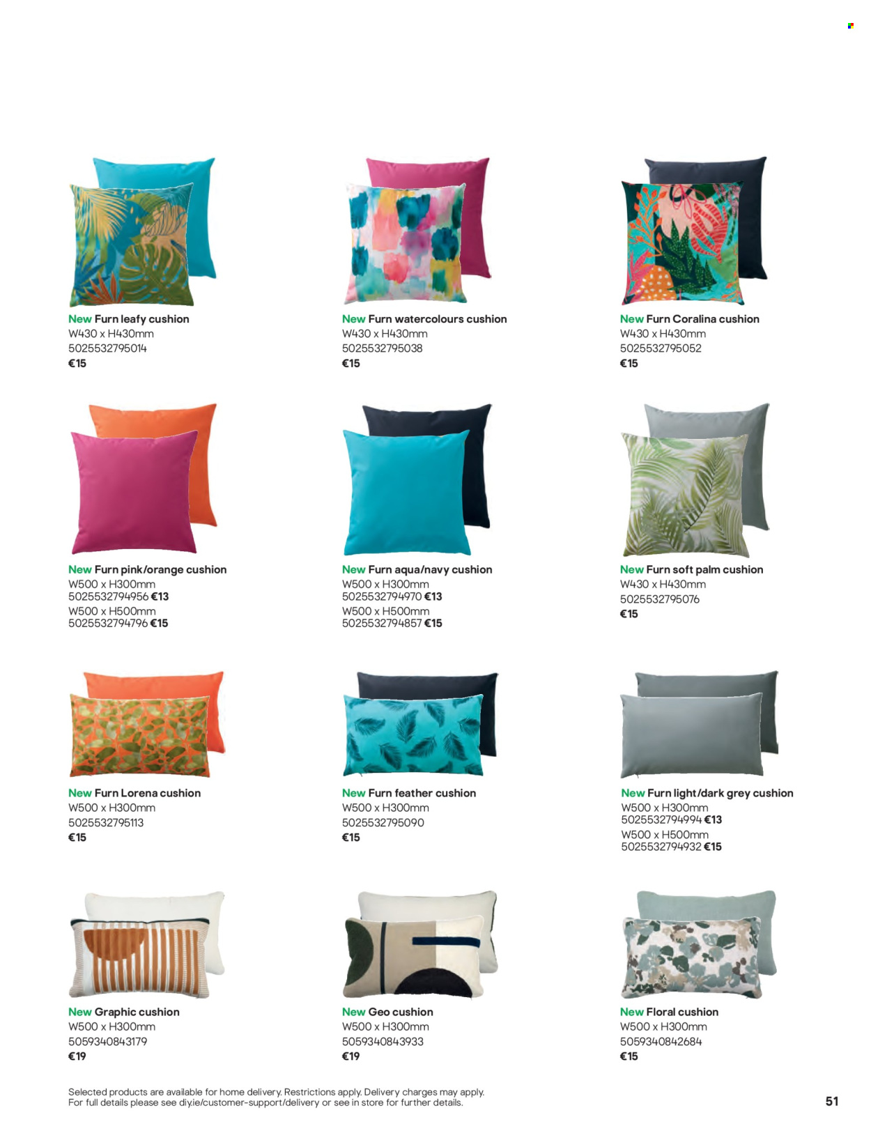 thumbnail - B&Q offer  - Sales products - cushion. Page 51.