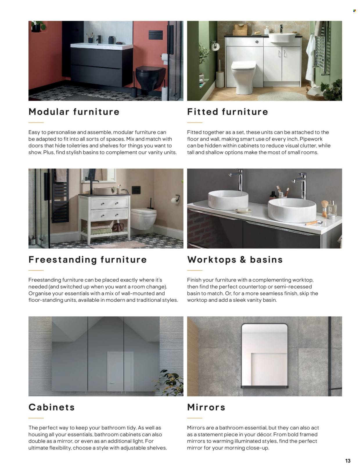 thumbnail - B&Q offer  - Sales products - vanity, mirror. Page 13.