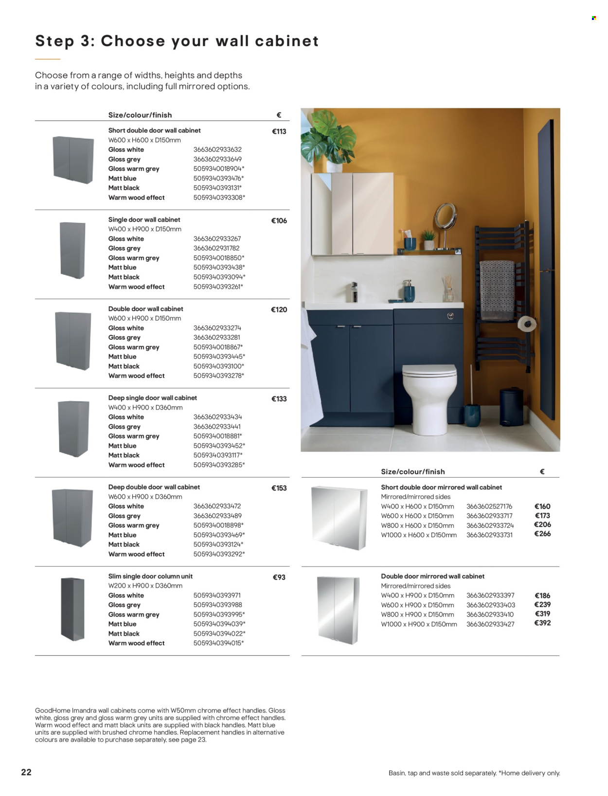 thumbnail - B&Q offer  - Sales products - cabinet, wall cabinet. Page 22.