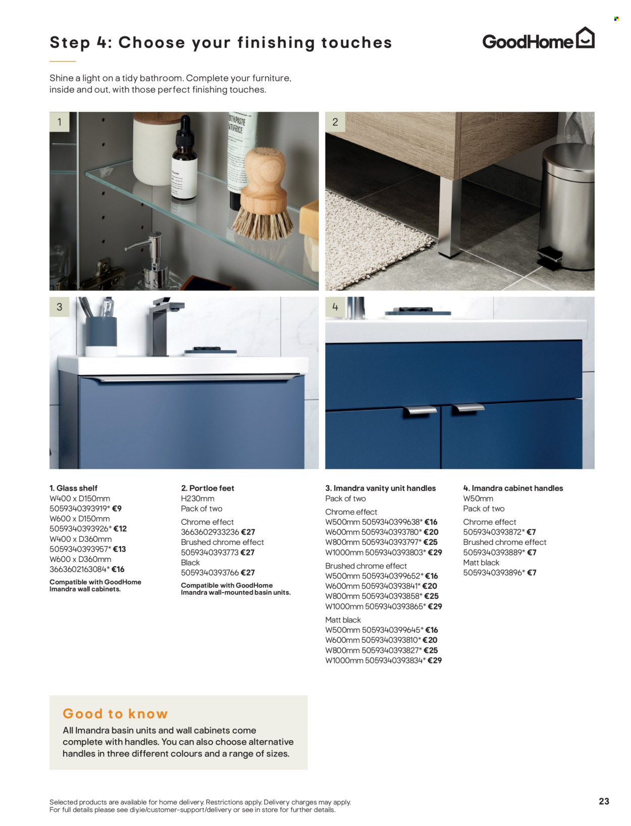 thumbnail - B&Q offer  - Sales products - cabinet, shelves, vanity. Page 23.