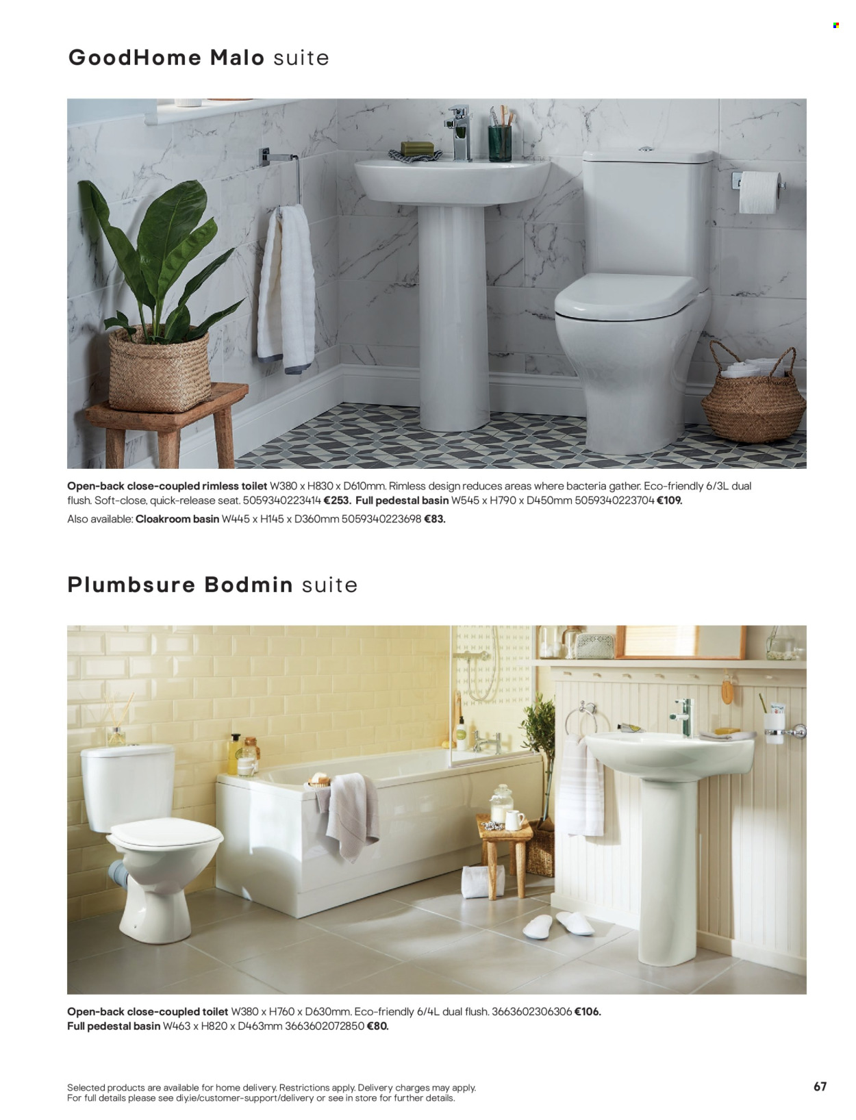 thumbnail - B&Q offer  - Sales products - toilet. Page 67.