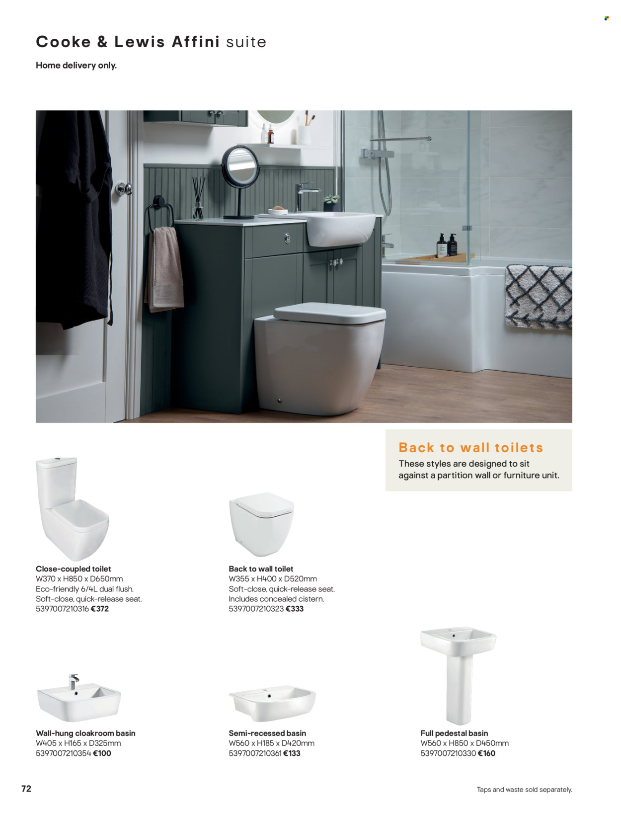 thumbnail - B&Q offer  - Sales products - toilet. Page 72.