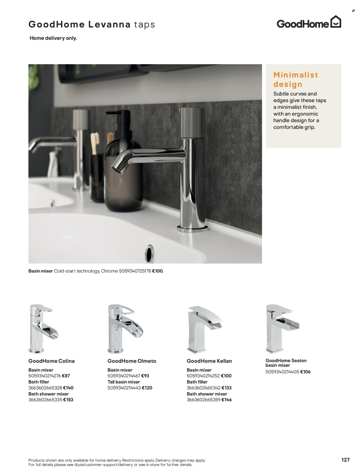 thumbnail - B&Q offer  - Sales products - shower mixer, basin mixer. Page 127.
