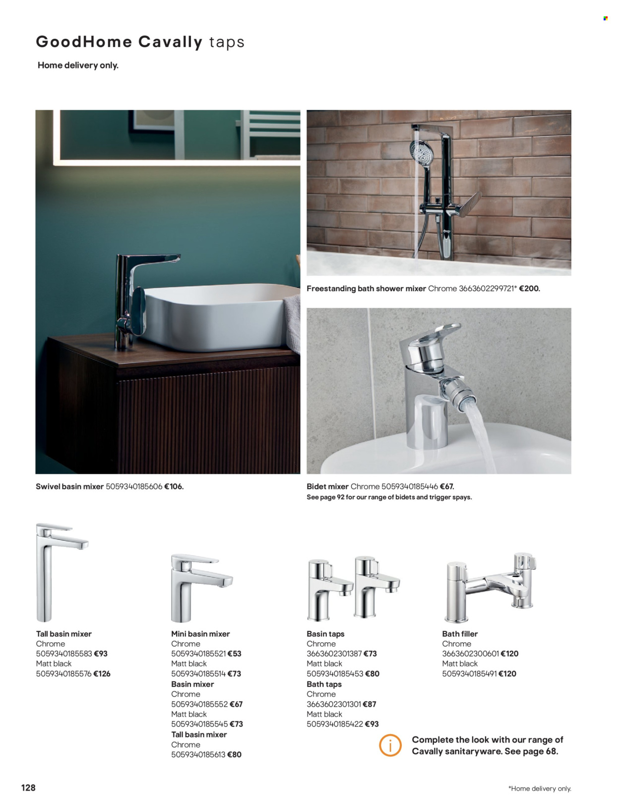 thumbnail - B&Q offer  - Sales products - shower mixer, basin mixer. Page 128.