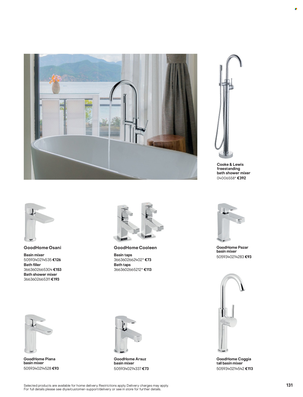 thumbnail - B&Q offer  - Sales products - shower mixer, basin mixer. Page 131.