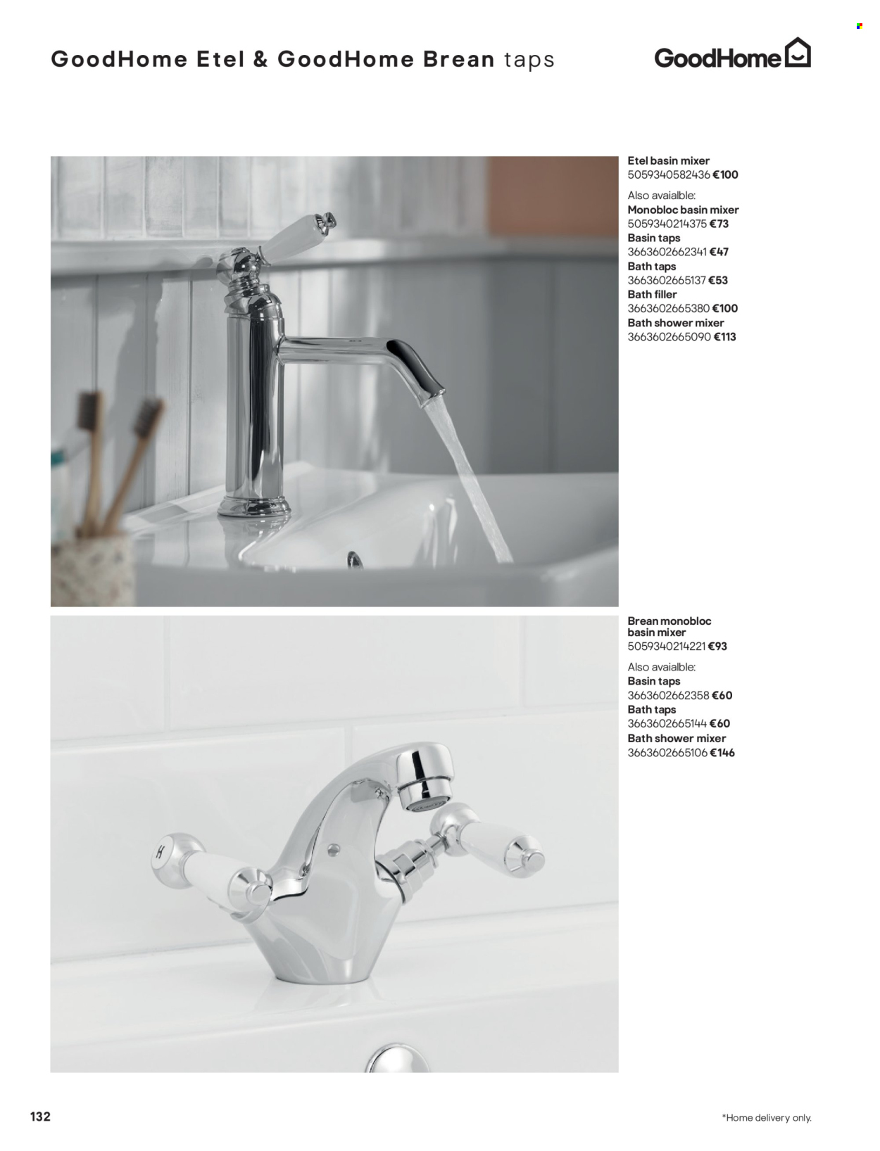thumbnail - B&Q offer  - Sales products - shower mixer, basin mixer. Page 132.