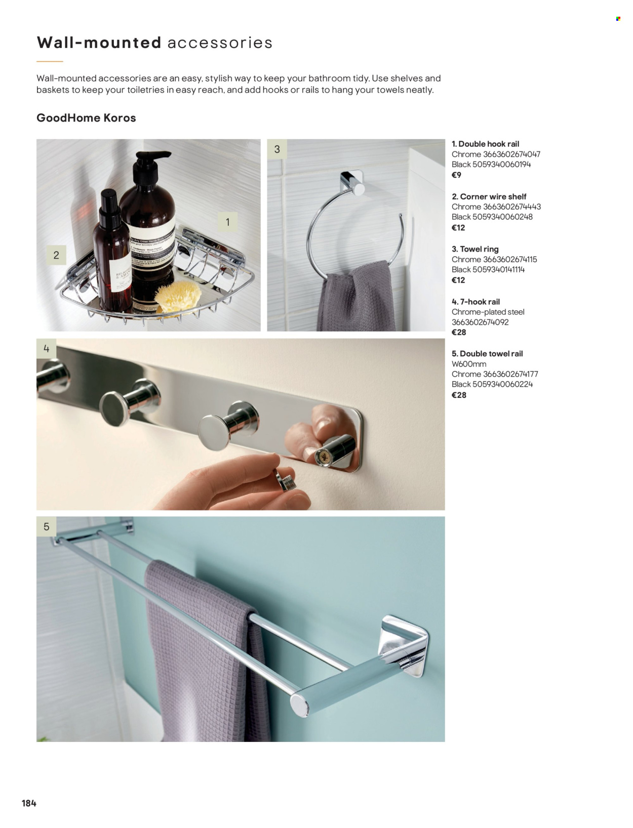 thumbnail - B&Q offer  - Sales products - towel hanger. Page 184.